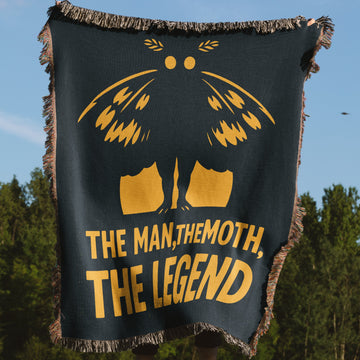 The Man the Moth The Legend Print Woven Blankets Blanket