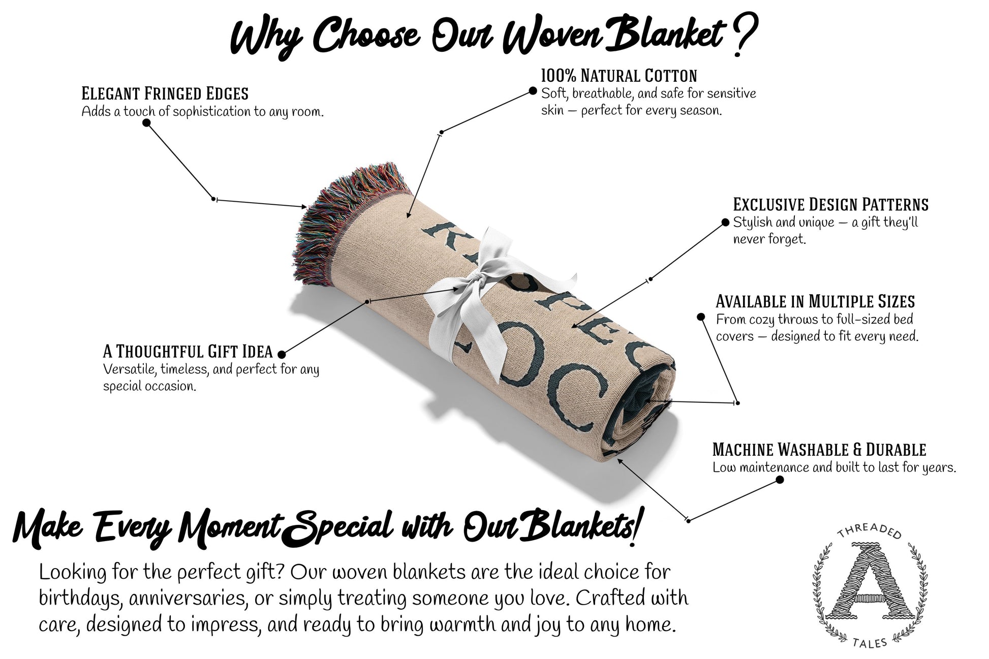 Unique Soft Woven Blanket Perfect Gift Product