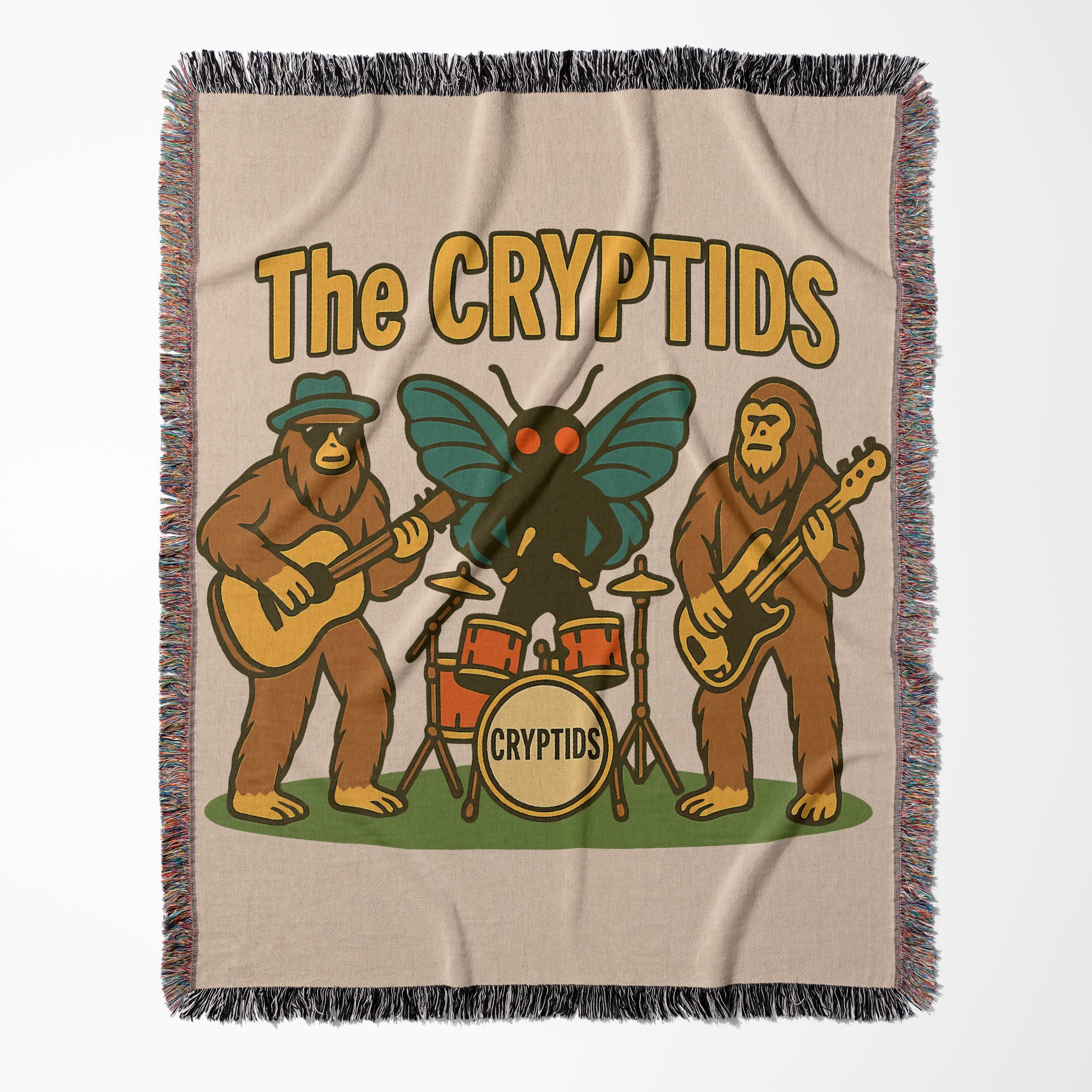 The Cryptids Novelty Blanket Music Band Design product