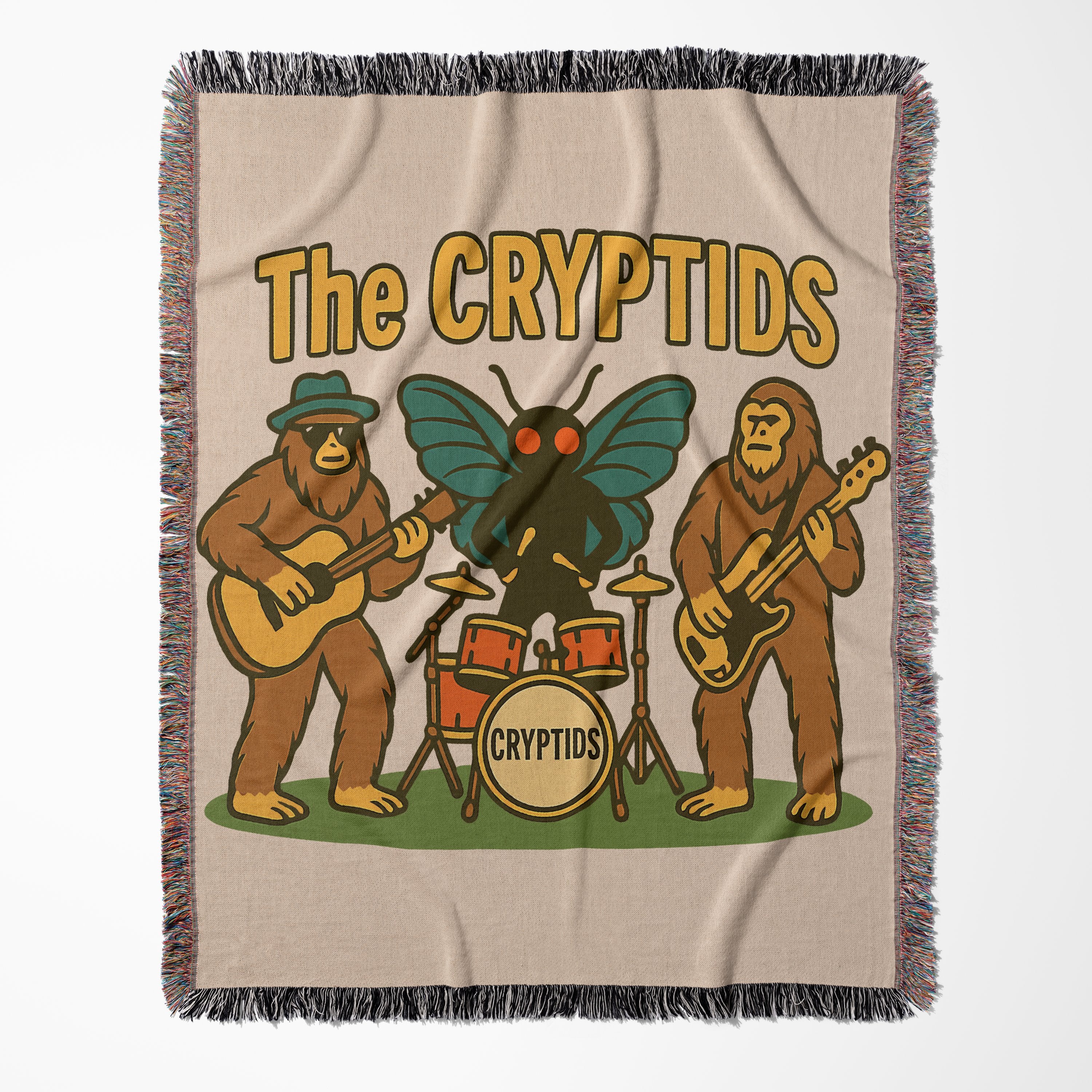 The Cryptids Novelty Blanket Music Band Design product