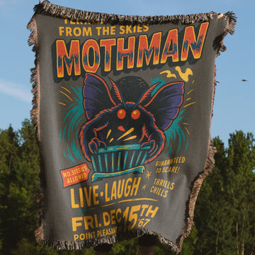 Mothman Live Laugh Thrills Chills Blanket product type