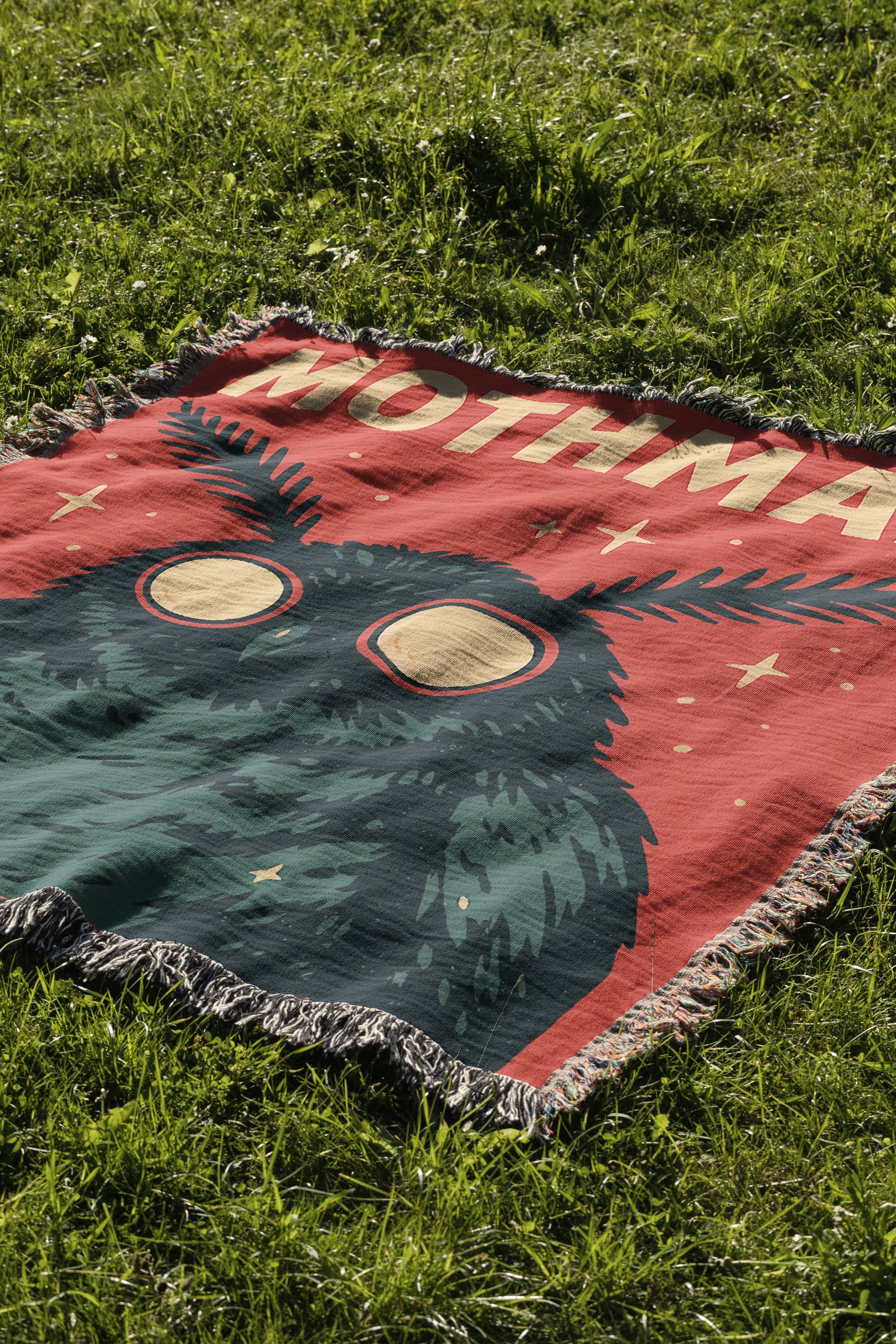 Retro Mothman Graphic Picnic Blanket product