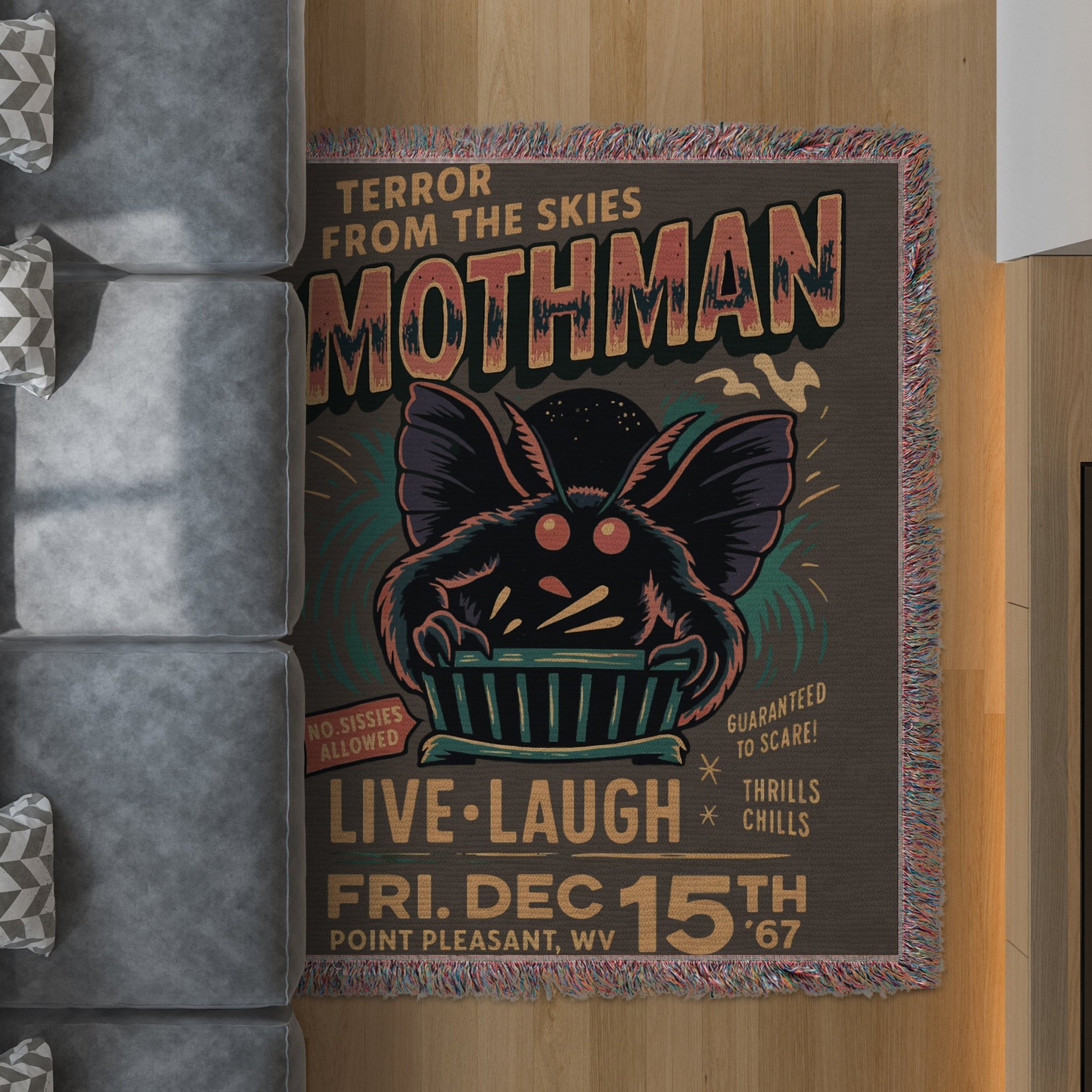 Mothman Terror From The Skies Design Blanket product