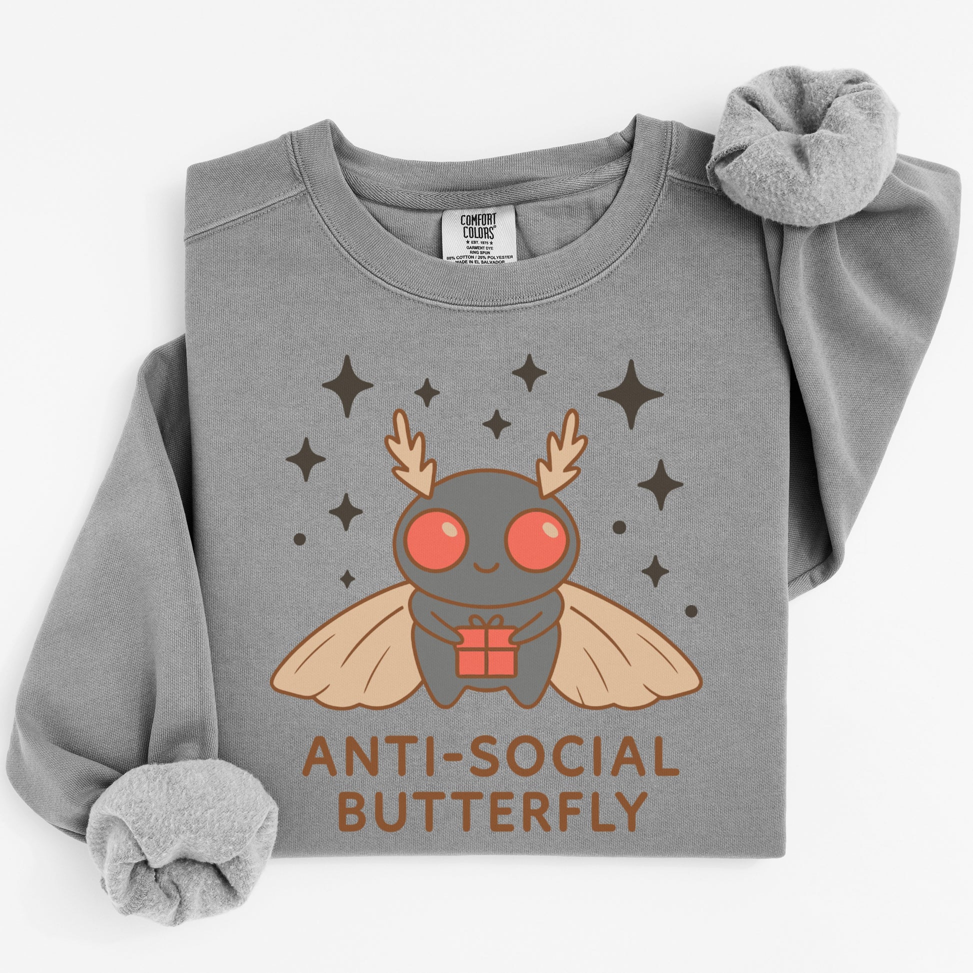 Cute Anti-Social Butterfly Graphic Sweatshirt product type