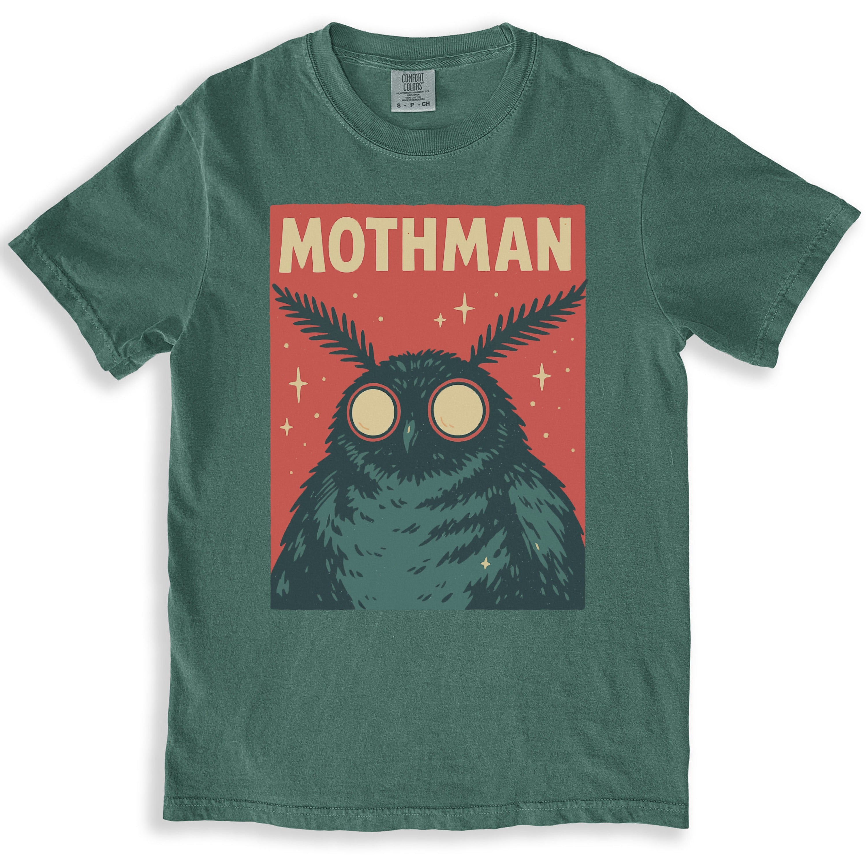 MOTHMAN Graphic Eyes Starry Background Unique Shirt product