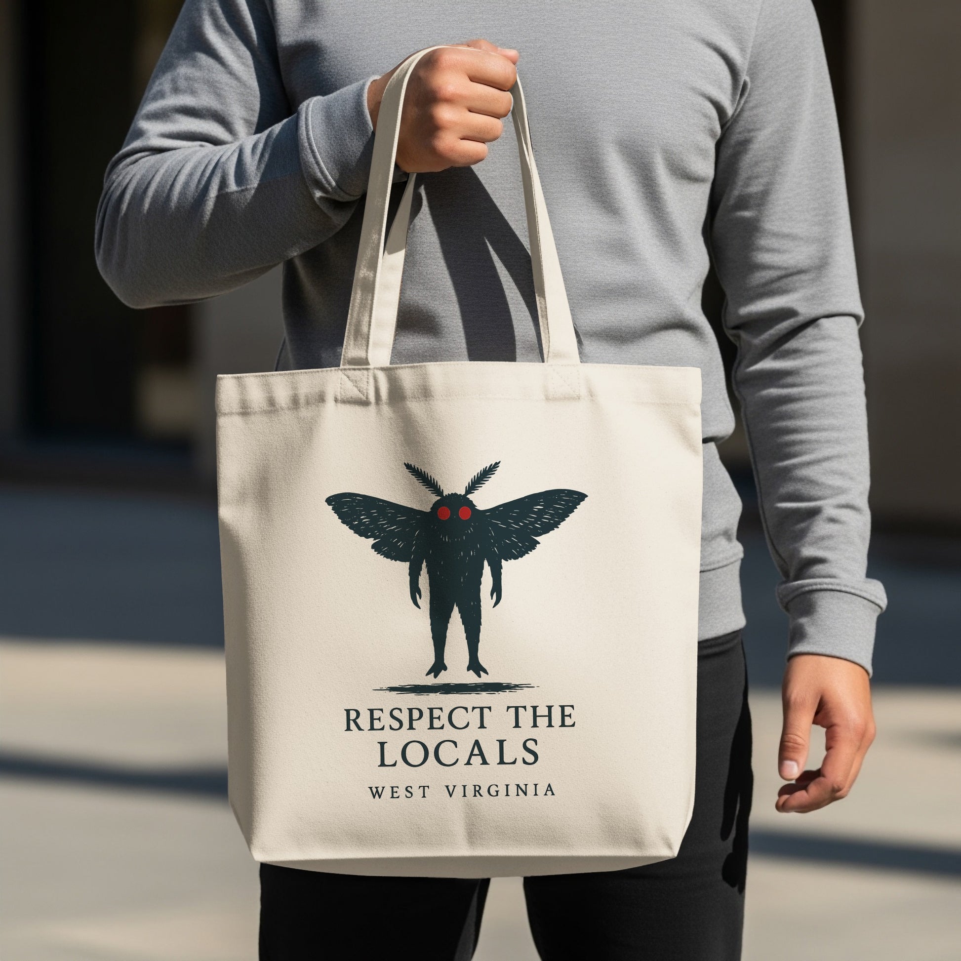 Creative West Virginia Respect the Locals Tote Bag Product Type
