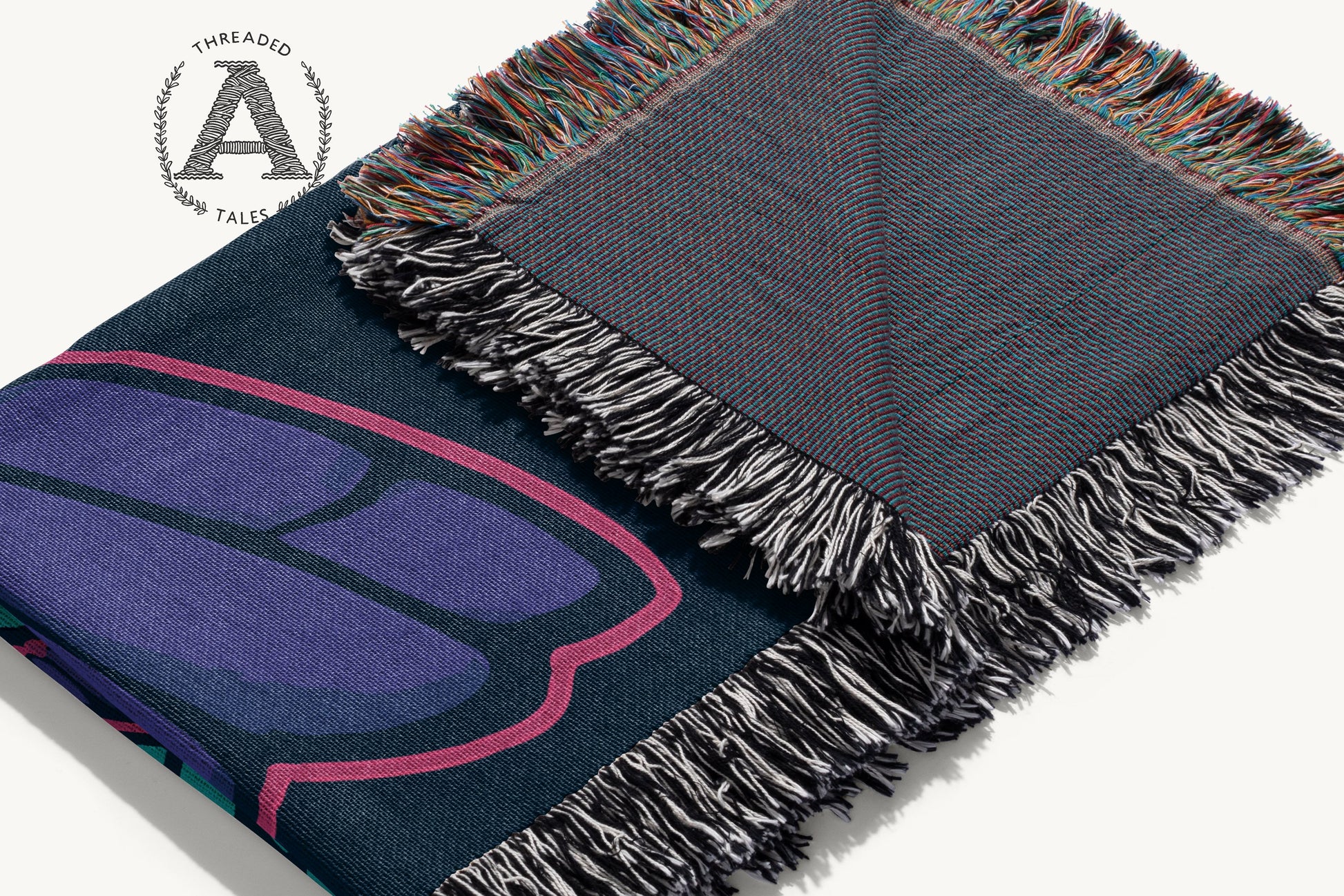 Vibrant Artistic Design with Fringed Edges Blanket product