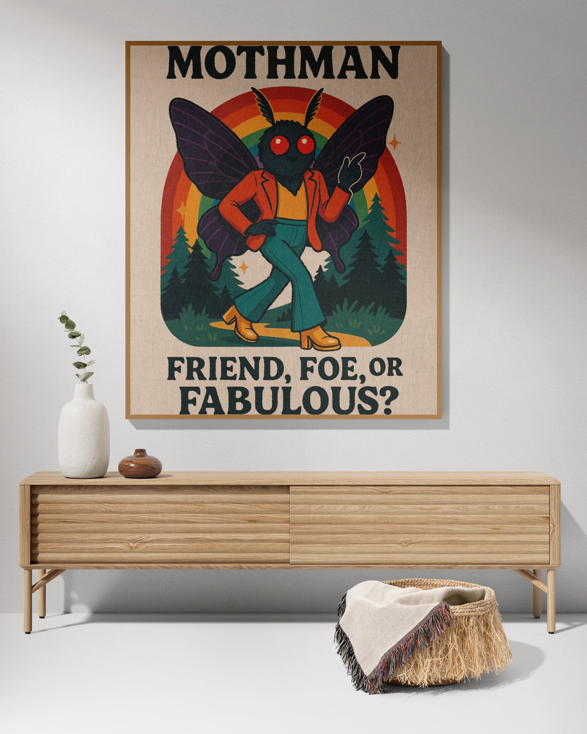 Mothman Friend Foe or Fabulous Wall Art Print product