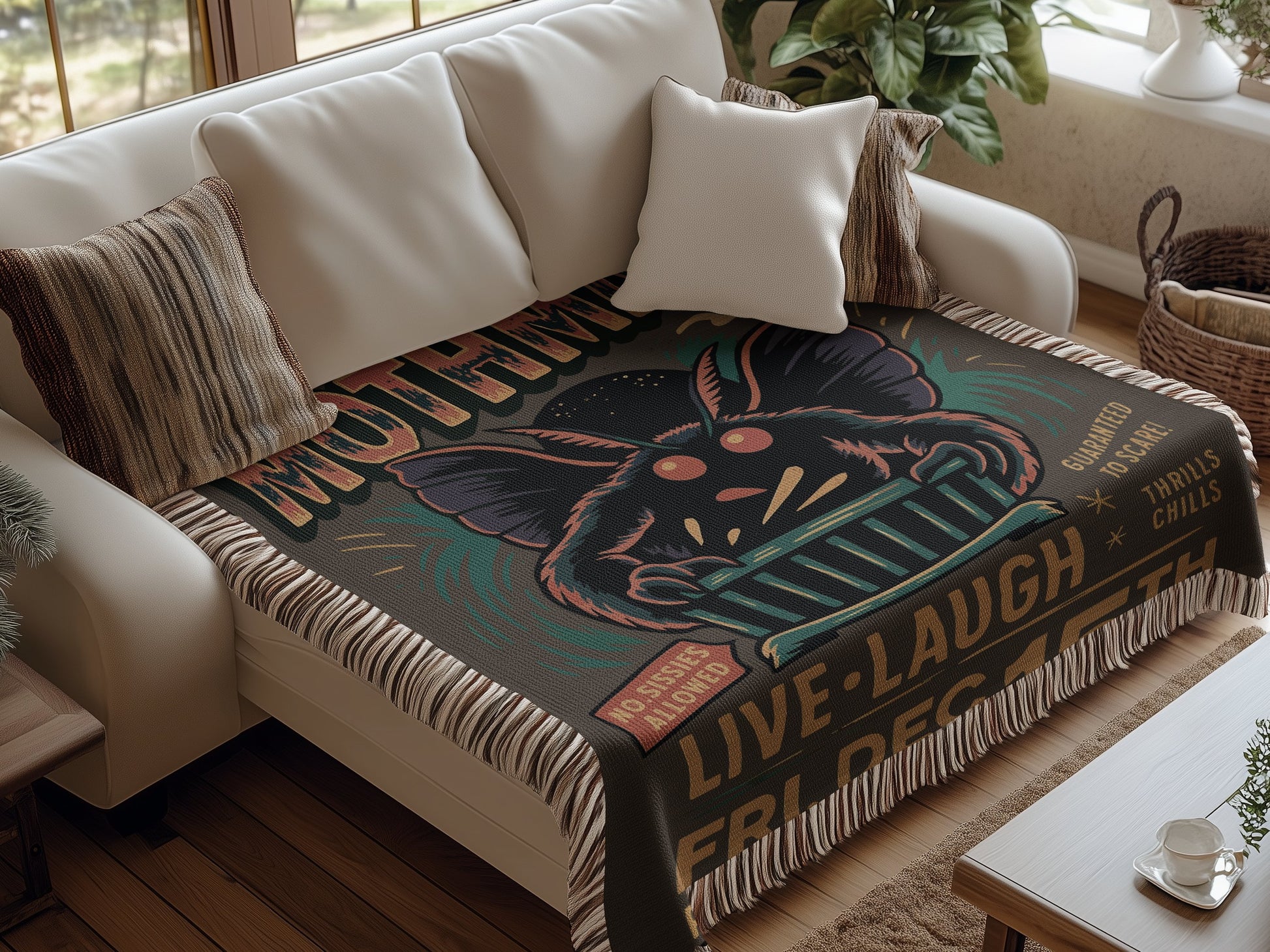 Live Laugh Frights Chills Cozy Blanket product type