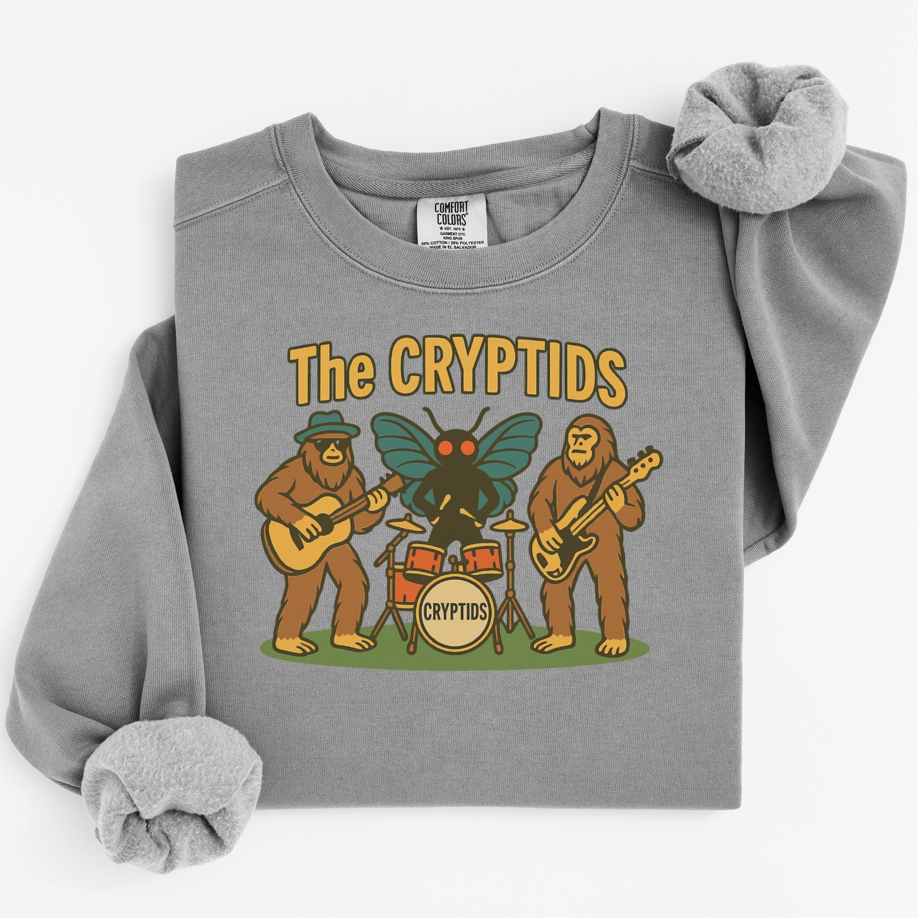 The Cryptids Band Graphic Grey Sweatshirt product type