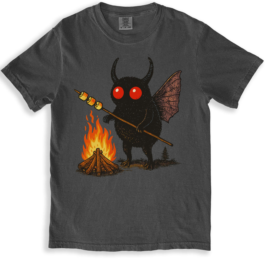 Mothman Roasting Marshmallows Graphic Tee product type
