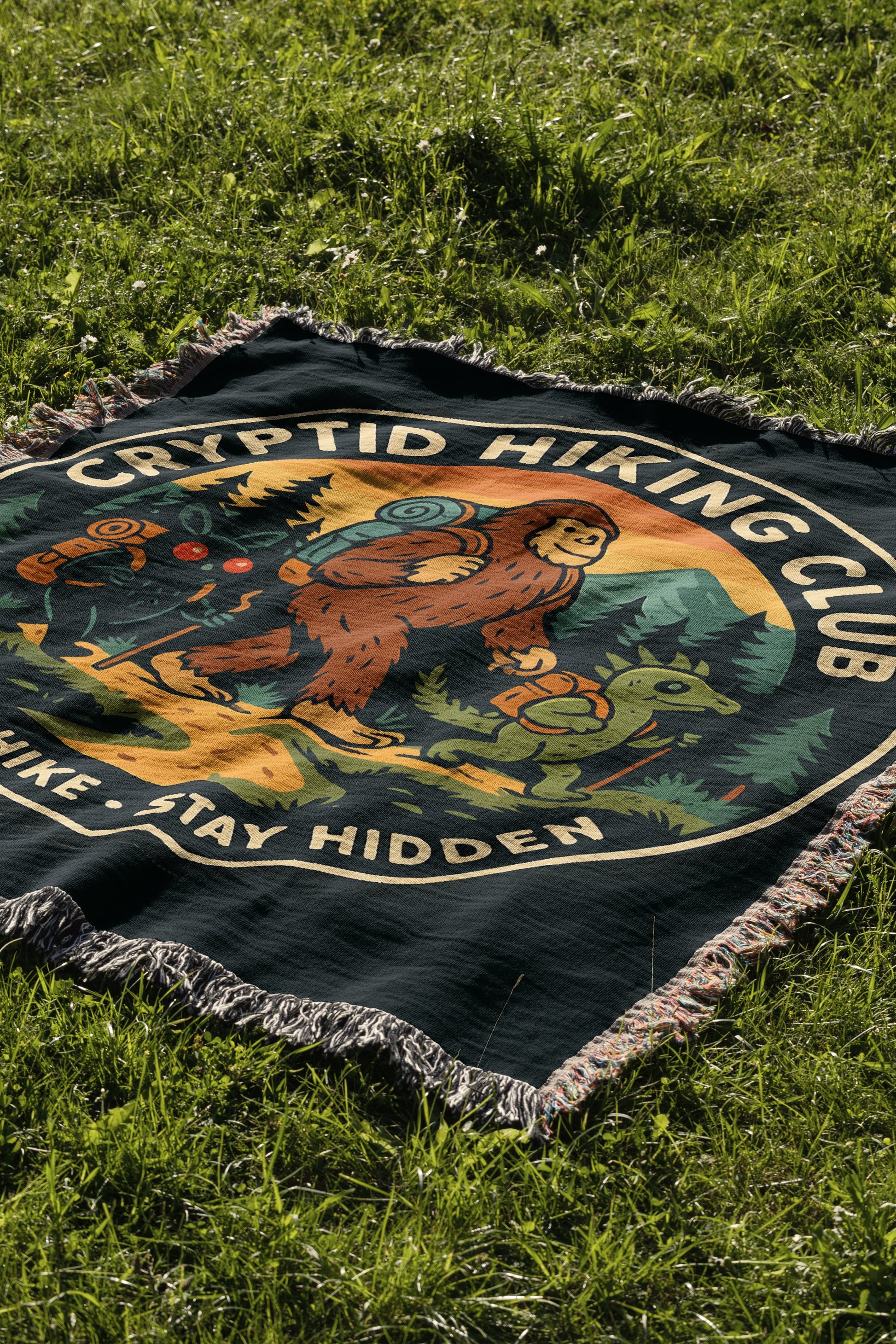 Cryptid Hiking Club Stay Hidden Blanket product type