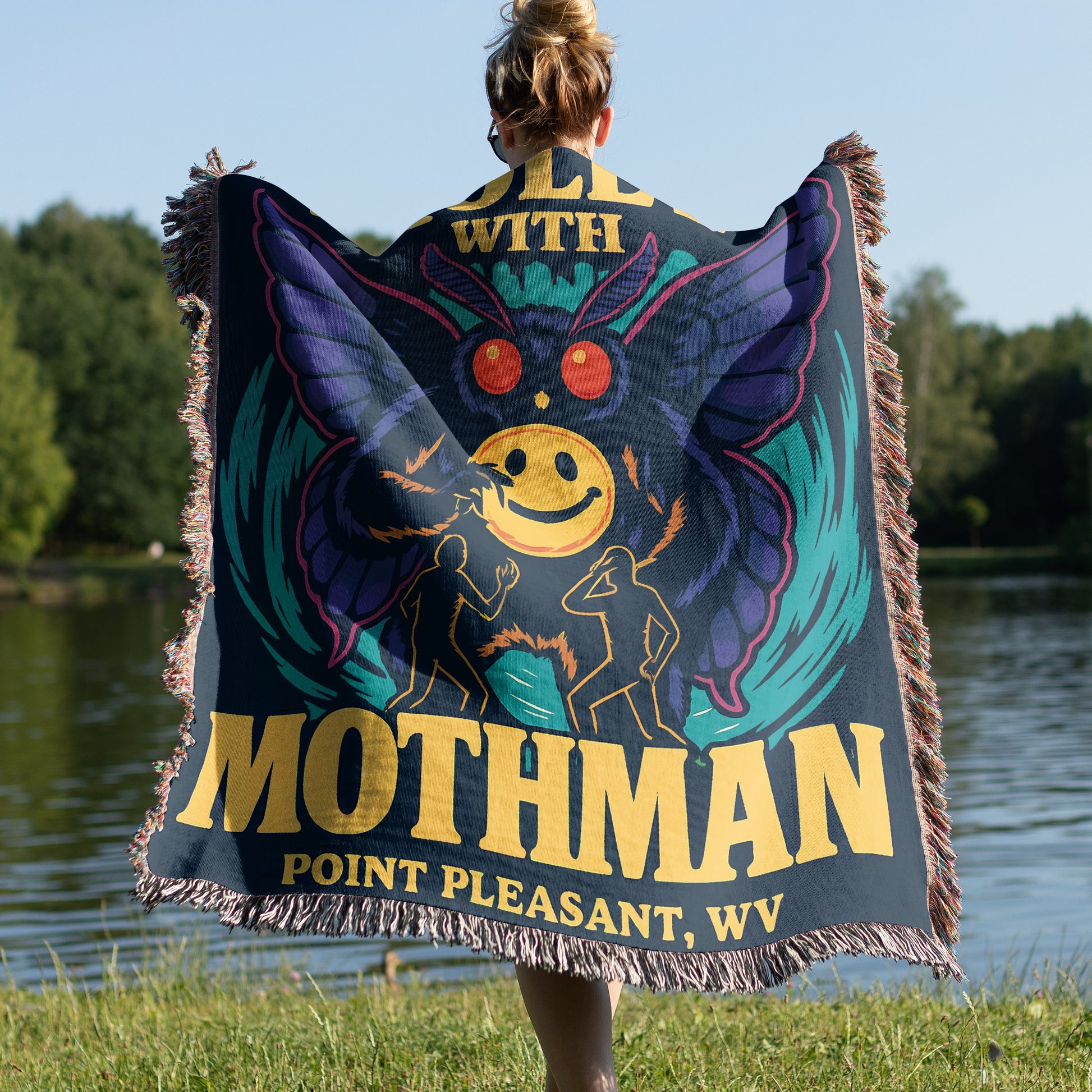 Chill With Mothman Point Pleasant WV Blanket product