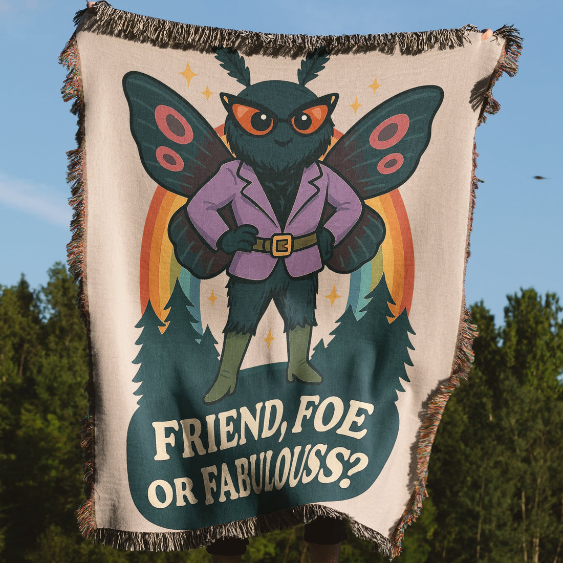 Friend Foe or Fabulouss Colorful Blanket product type