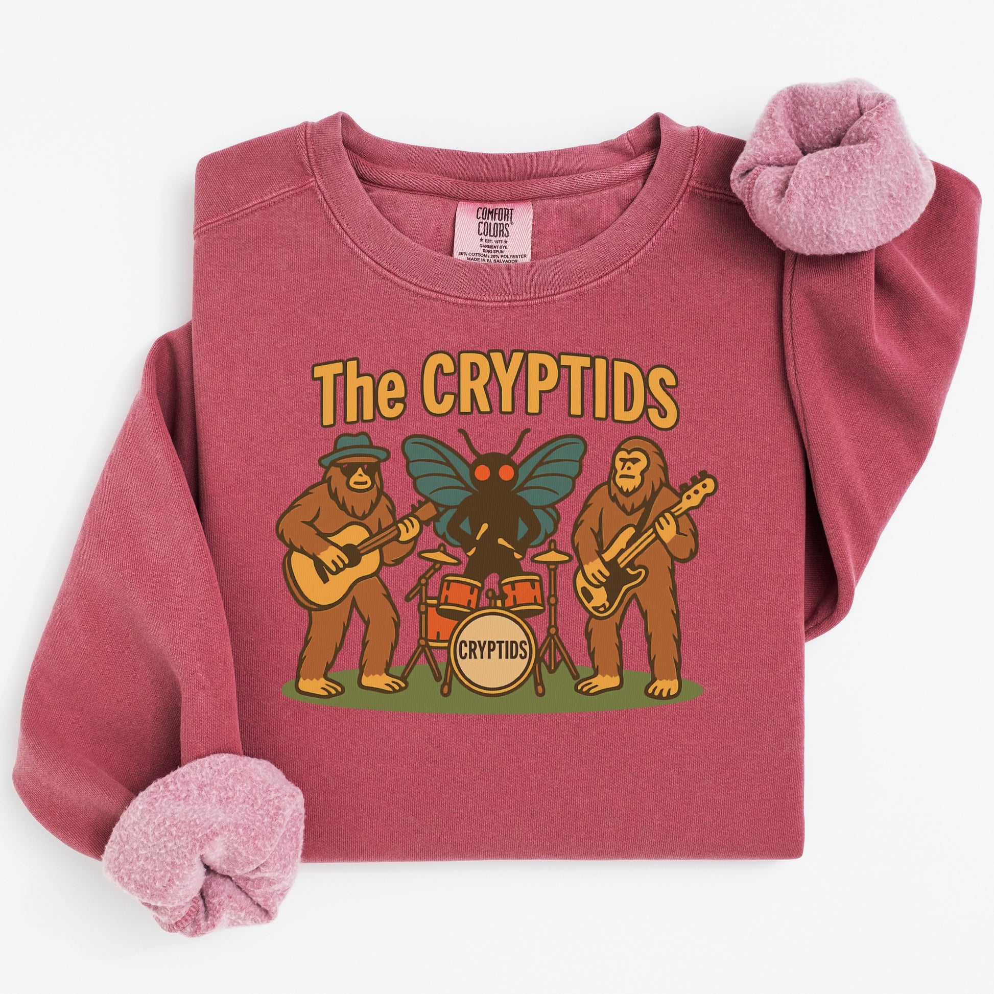 Retro Cryptids Band Playing Instruments Sweatshirt product