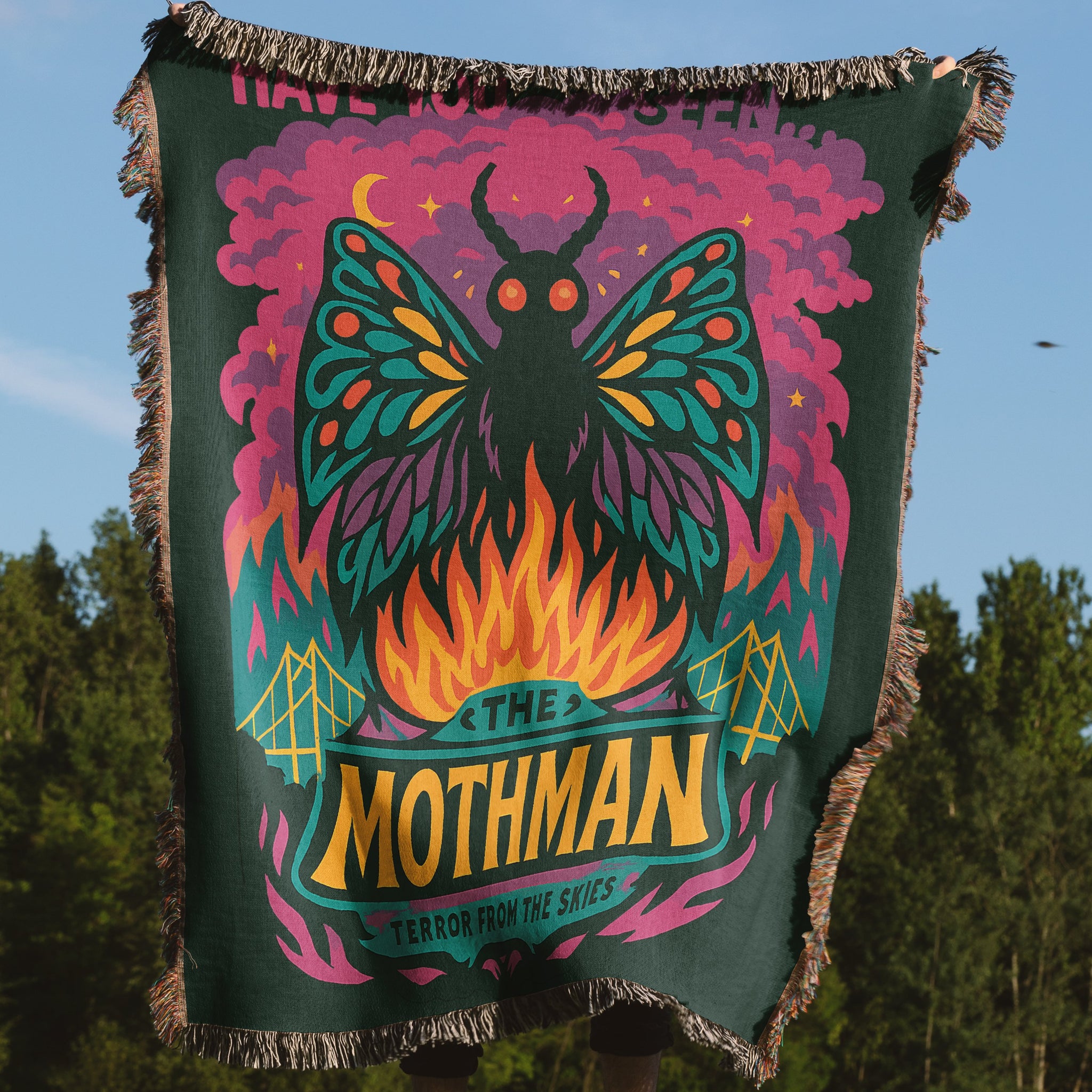The Mothman Terror From The Skies blanket product type