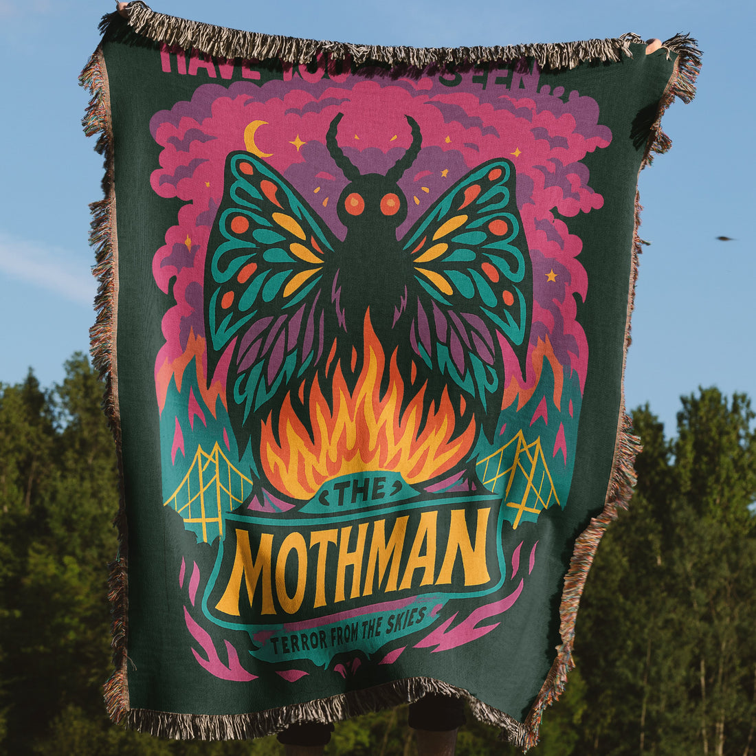 The Mothman Terror From The Skies blanket product type