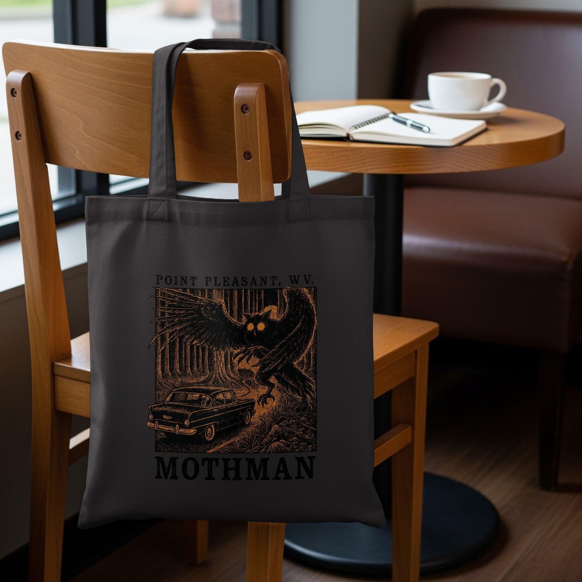 Point Pleasant WV Mothman Design Tote Bag product