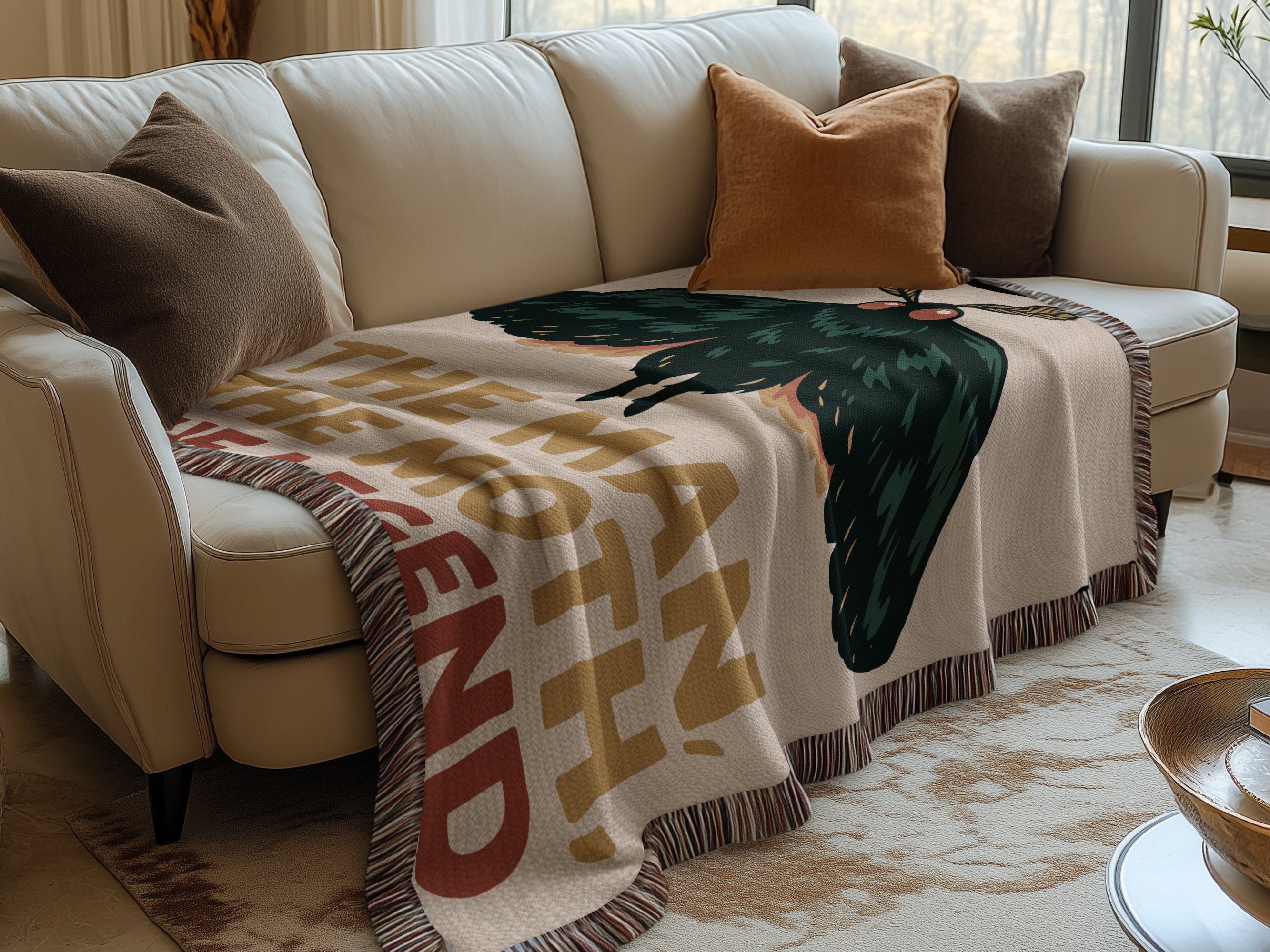 The Man The Moth The Legend cozy living room blanket product