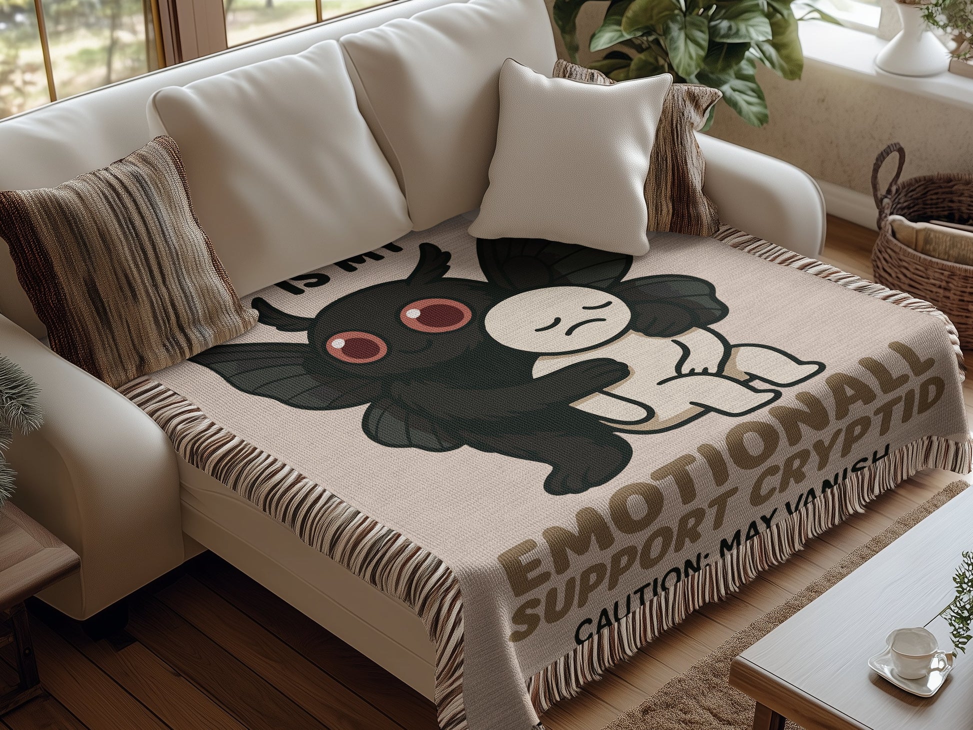 Emotional Support Cryptid Cozy Couch Blanket product