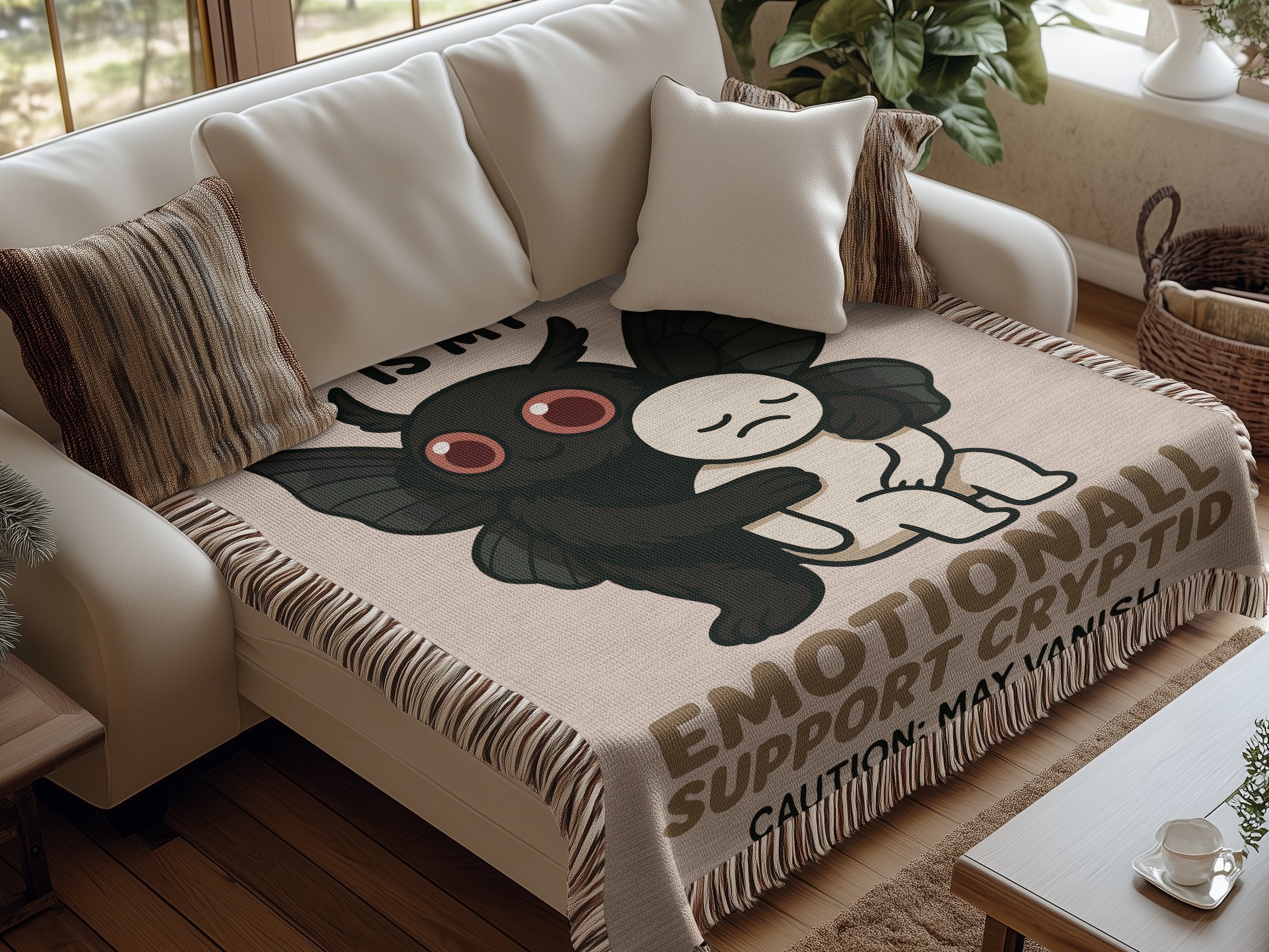 Emotional Support Cryptid Cozy Couch Blanket product