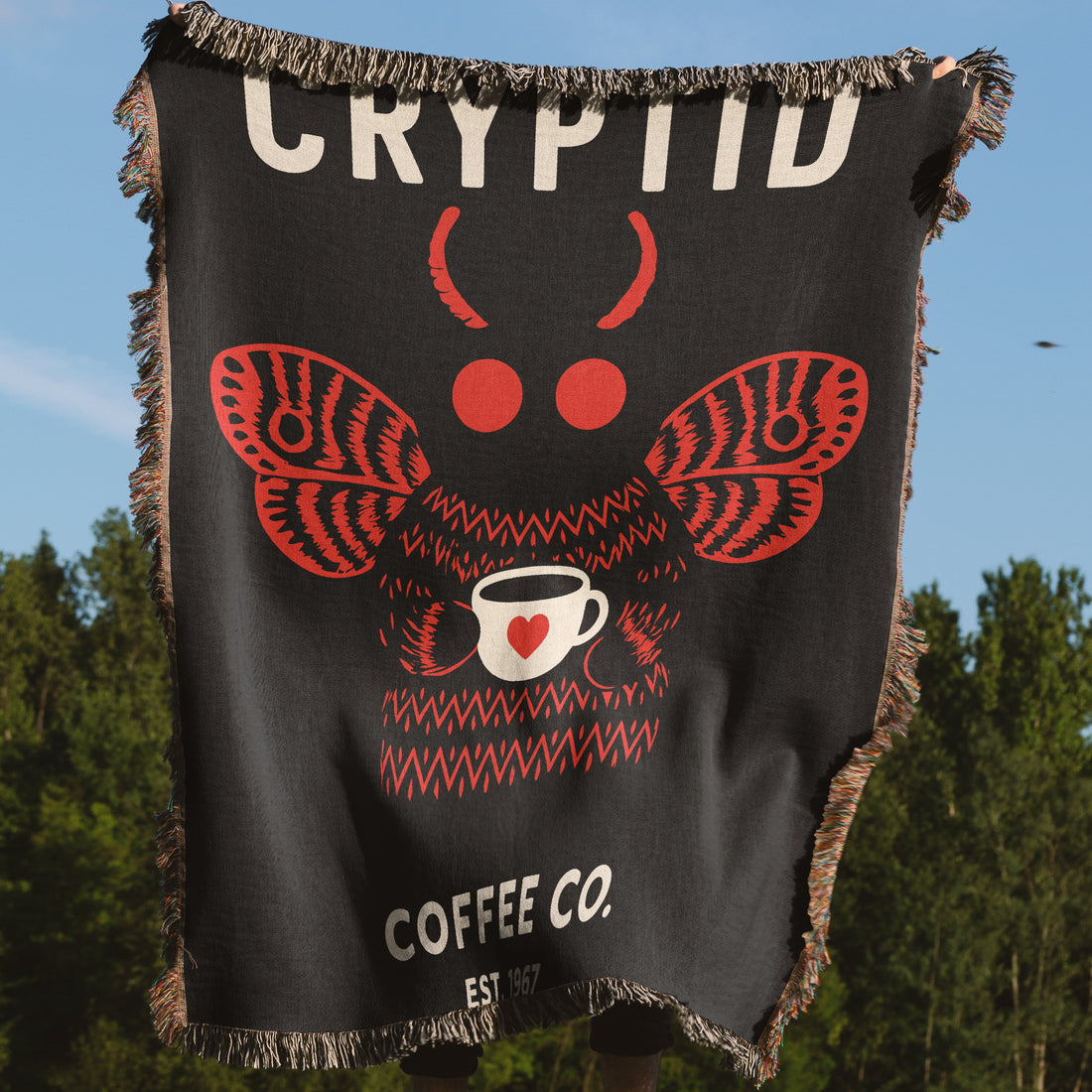 Cozy Cryptid Coffee Co Mothman Blanket product type