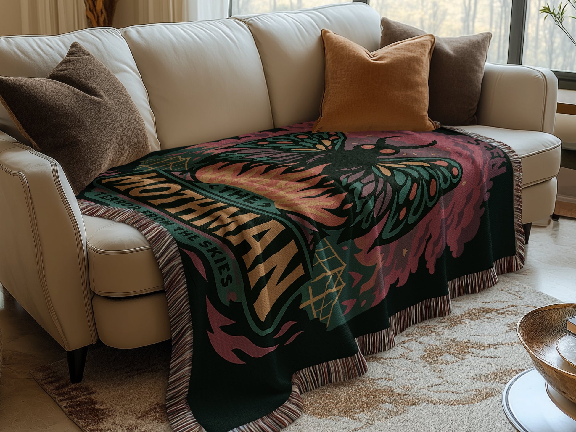 Unique Mothman Design Blanket Cozy Home Decor Product
