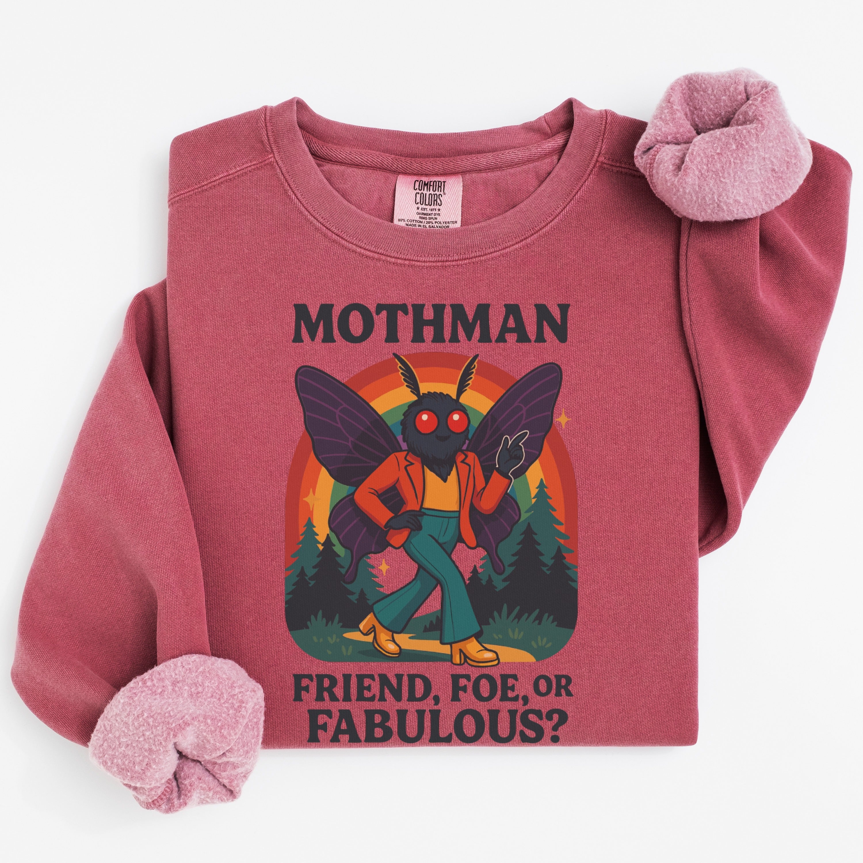 Mothman Friend Foe Fabulous Graphic Sweatshirt product type