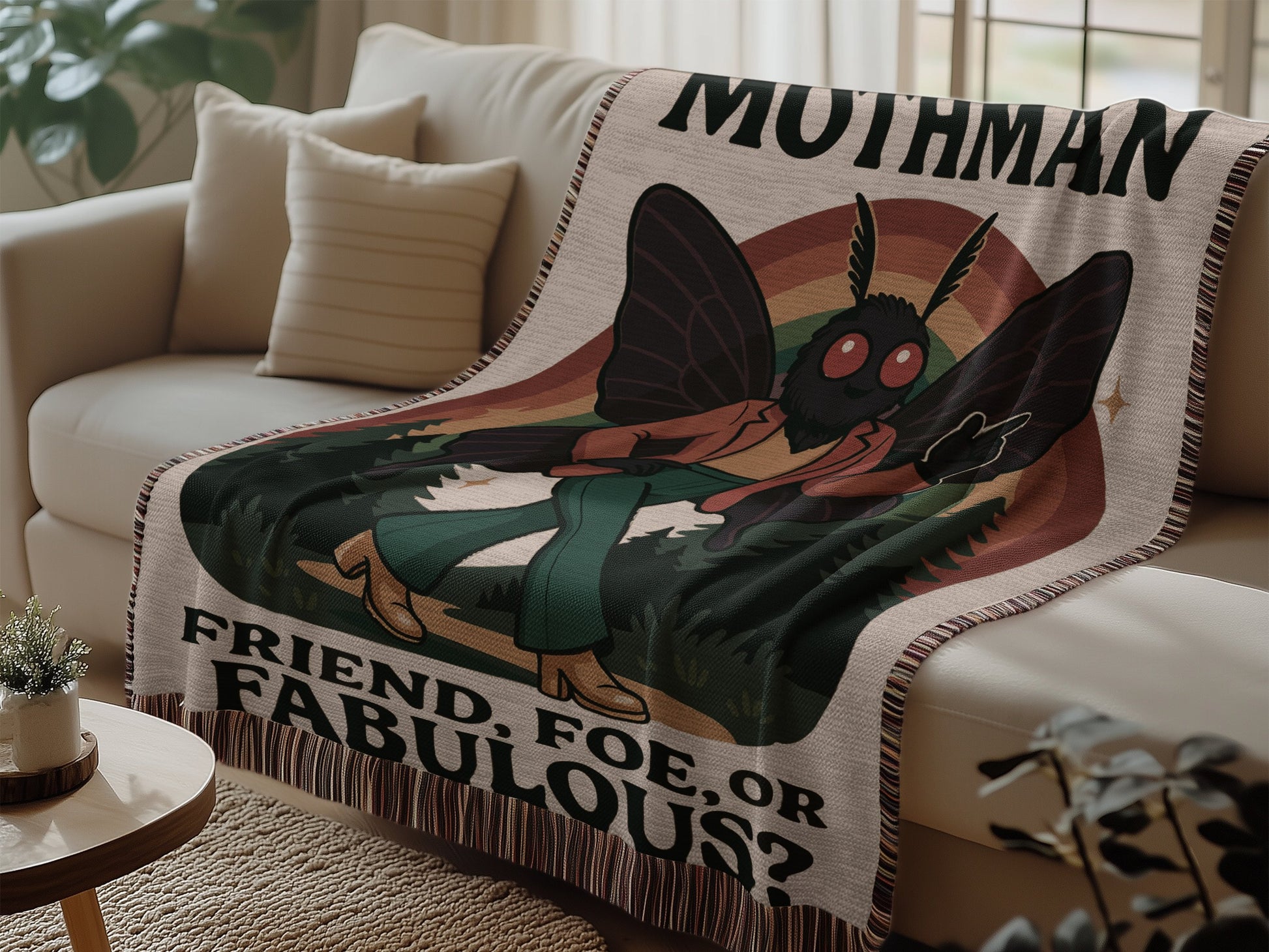 Mothman Friend Foe or Fabulous Blanket product type