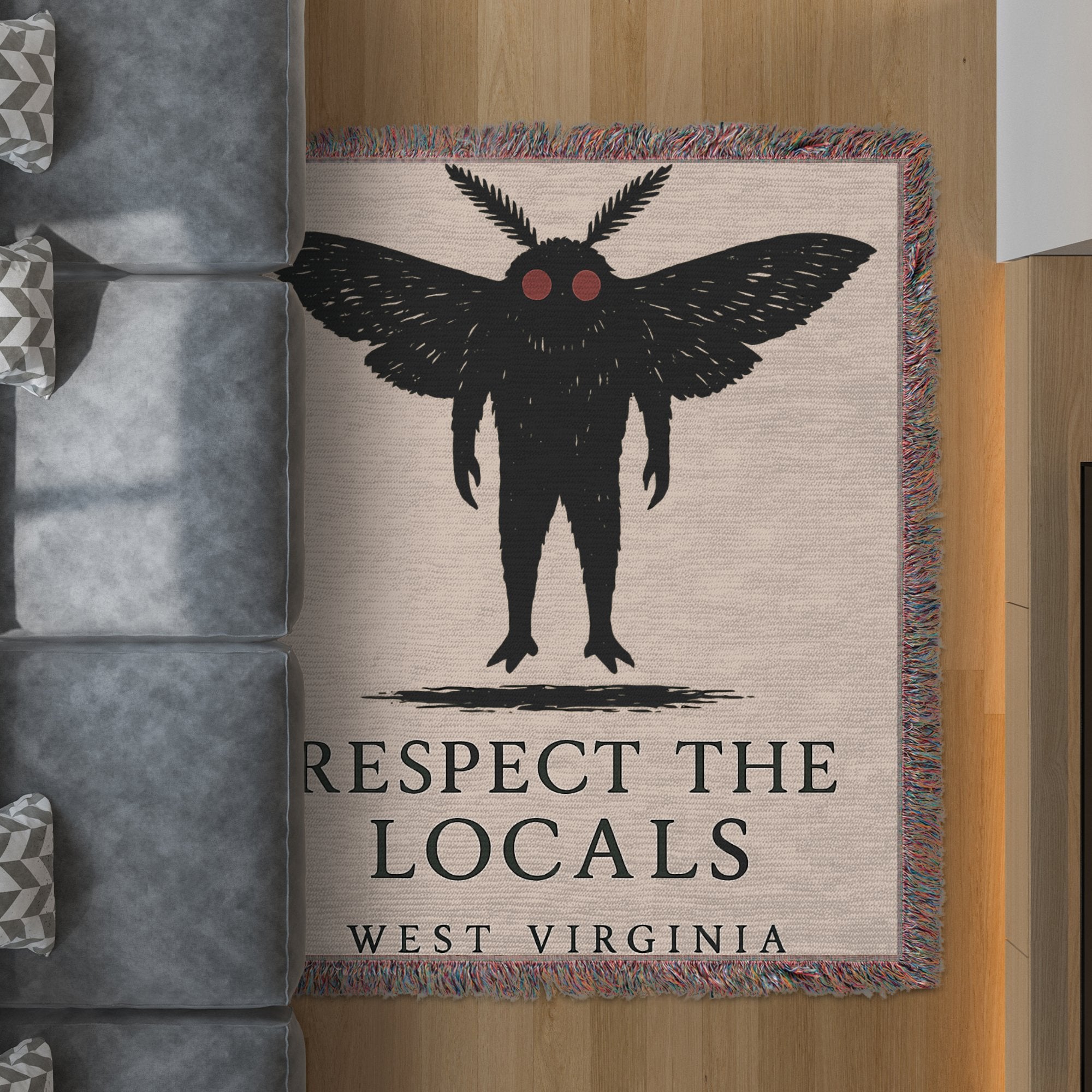 Respect the Locals West Virginia Mothman Rug product