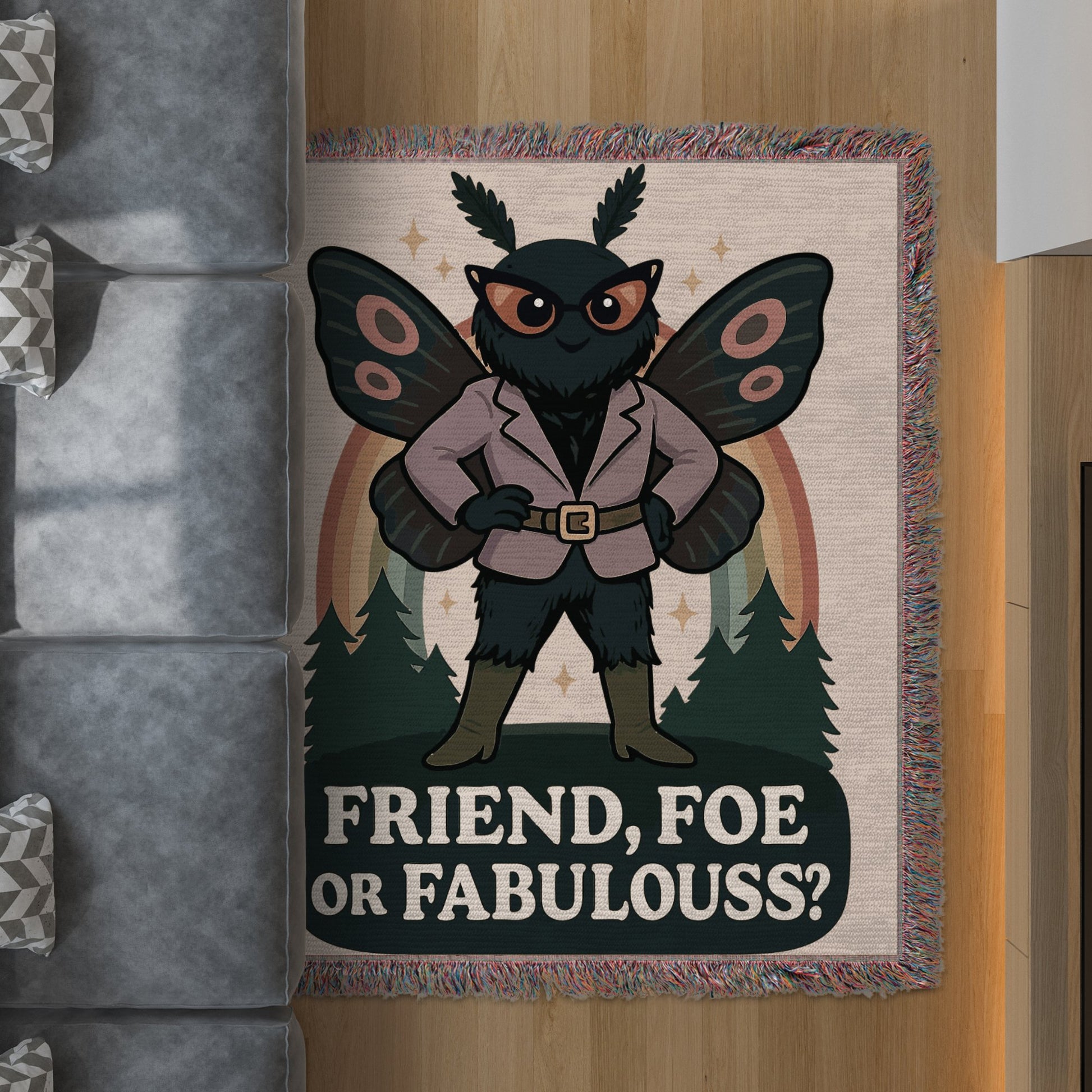 Friend Foe Or Fabulouss Mothman Area Rug product type