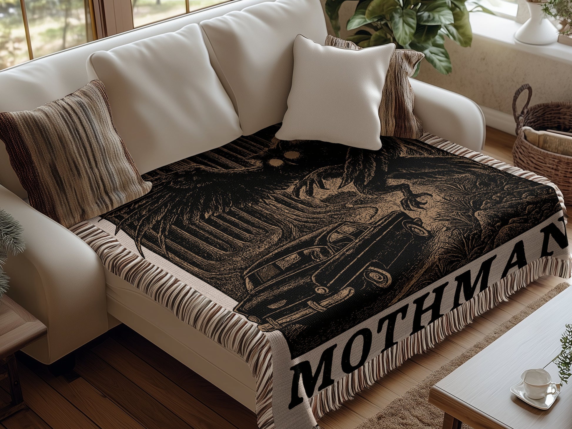 Mothman Themed Couch Decor Blanket product