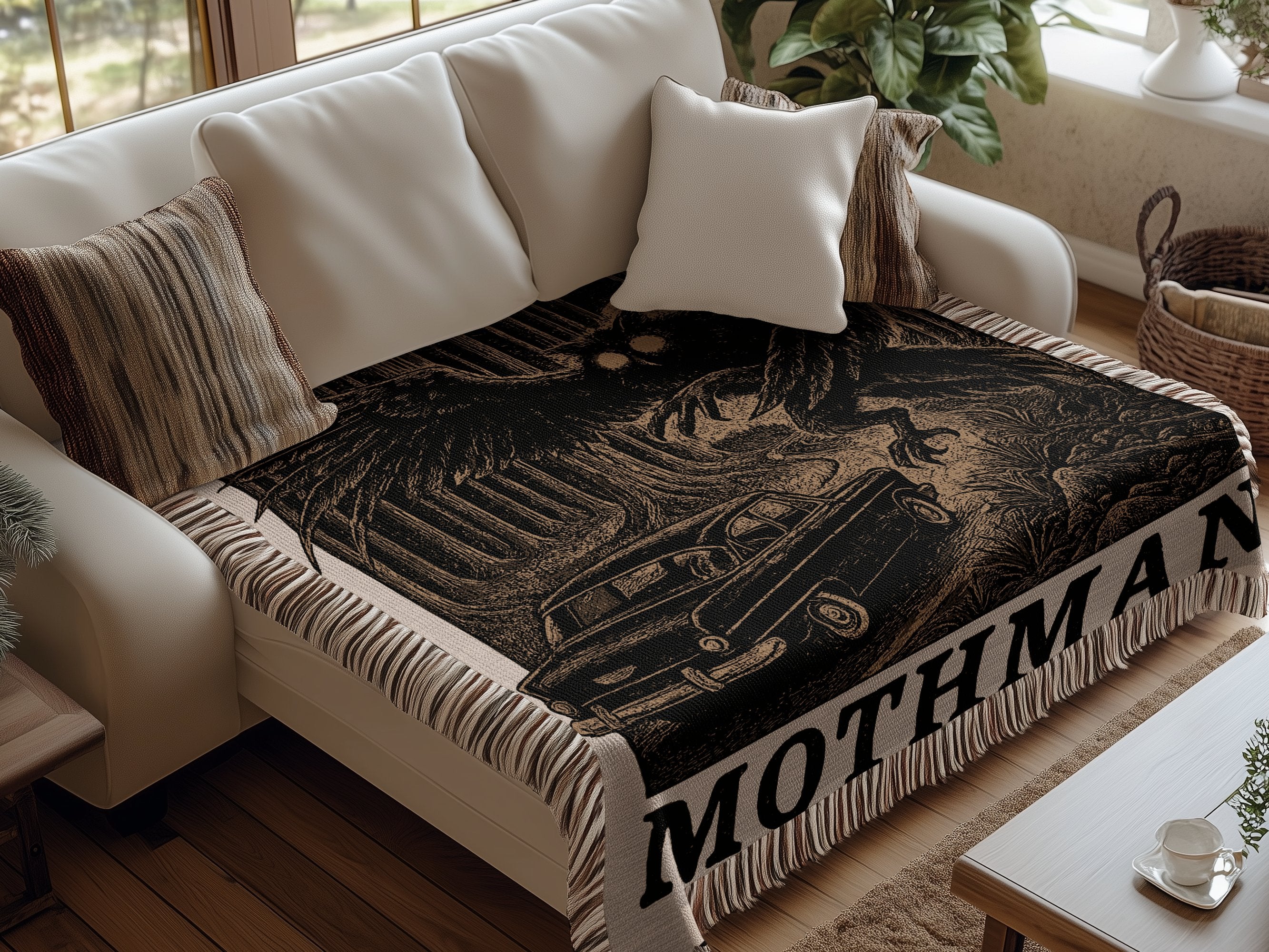 Mothman Themed Couch Decor Blanket product