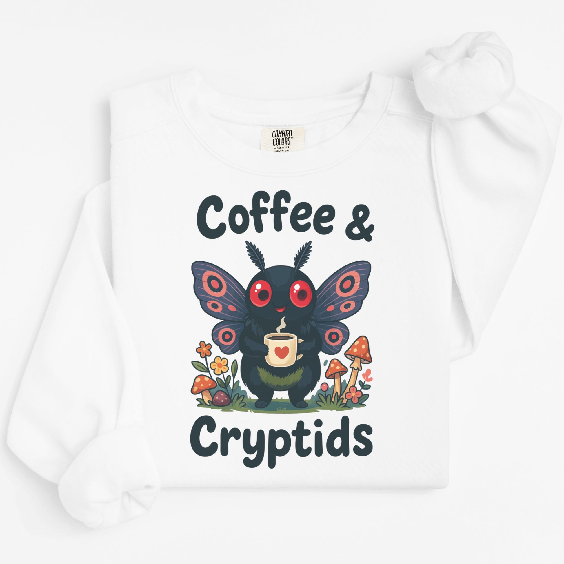 Coffee and Cryptids Unique Graphic Sweatshirt product