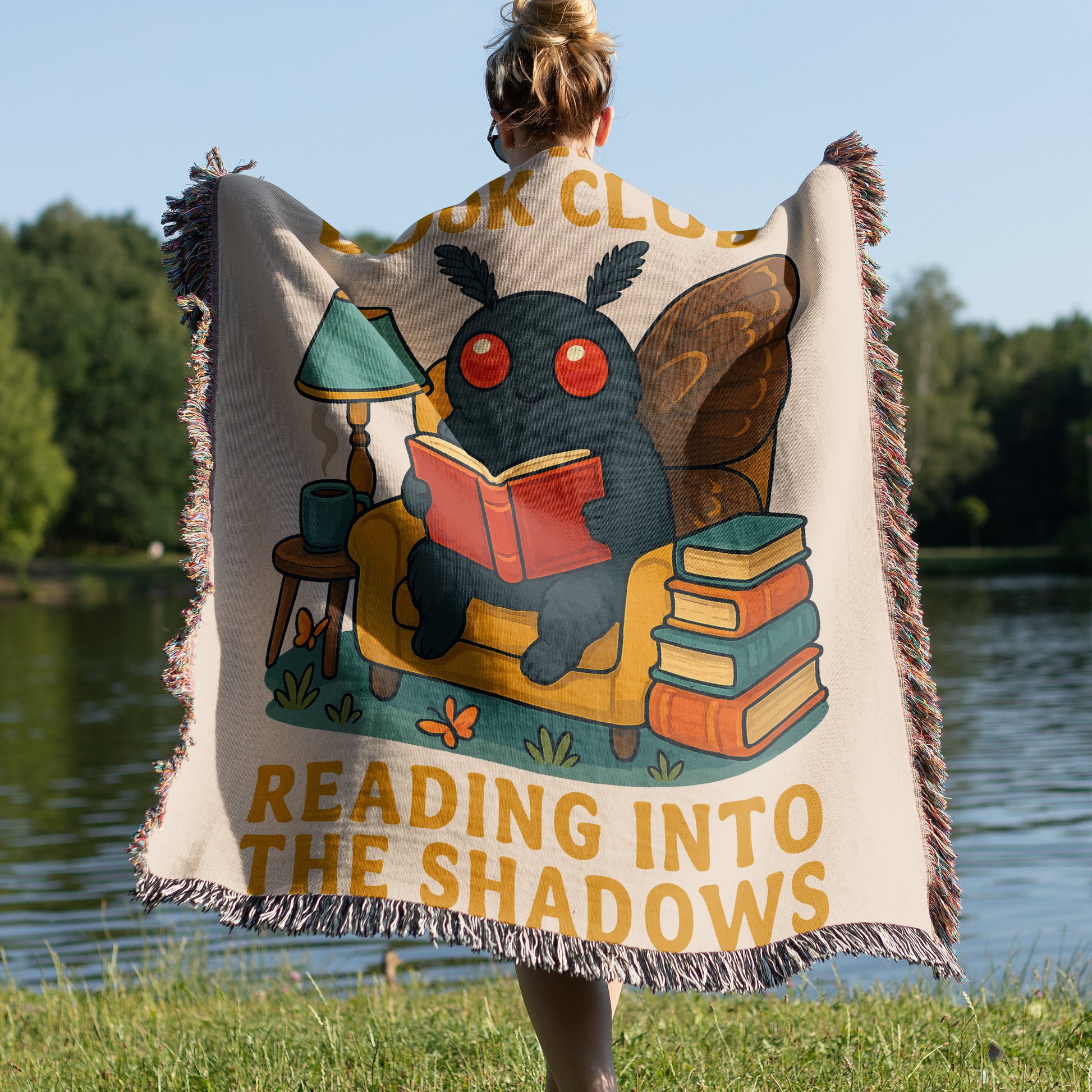 Reading Into The Shadows Book Club Throw Blanket product