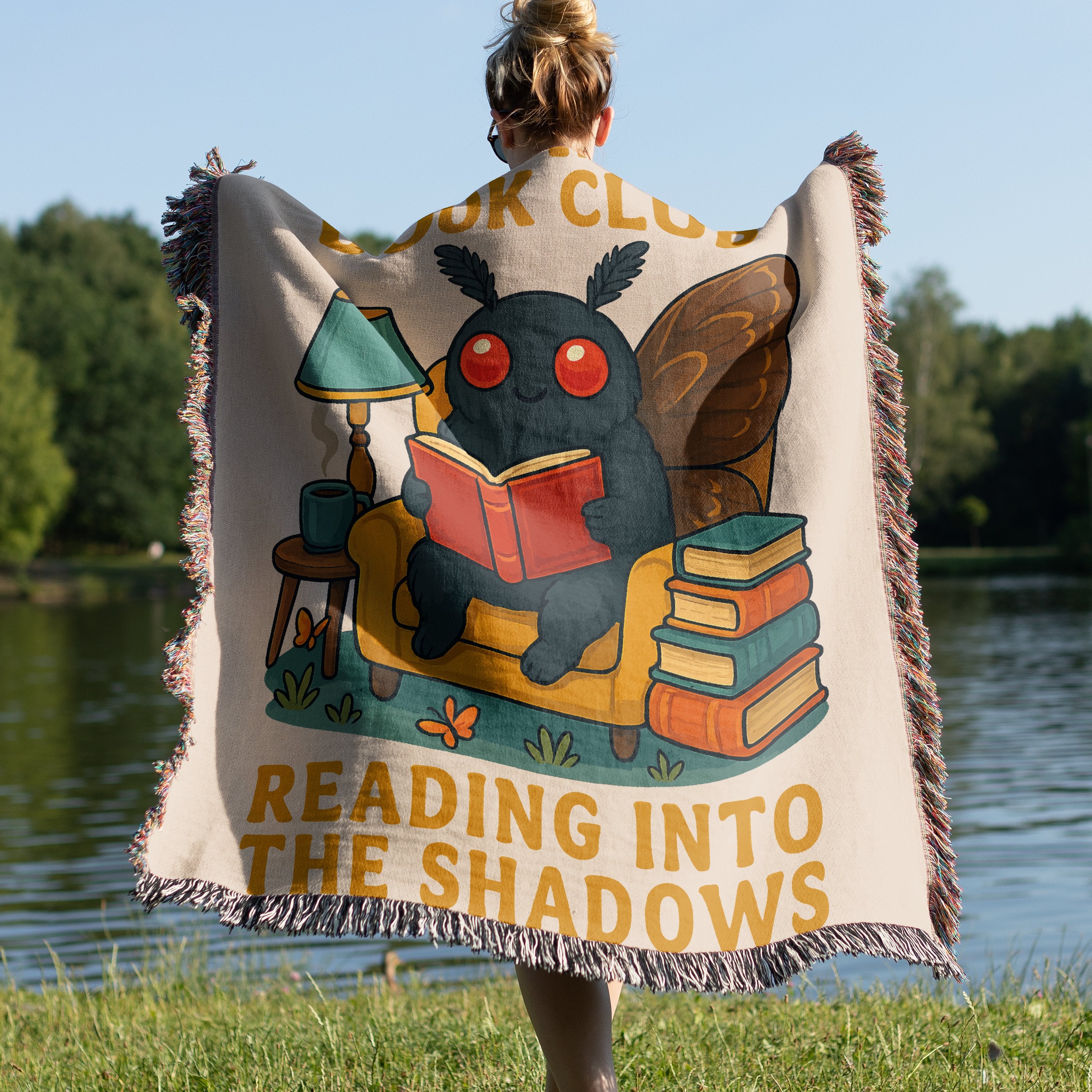 Reading Into The Shadows Book Club Throw Blanket product