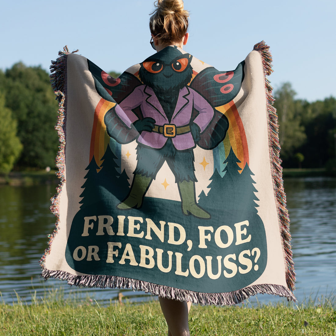 Friend Foe or Fabulouss Colorful Blanket product type