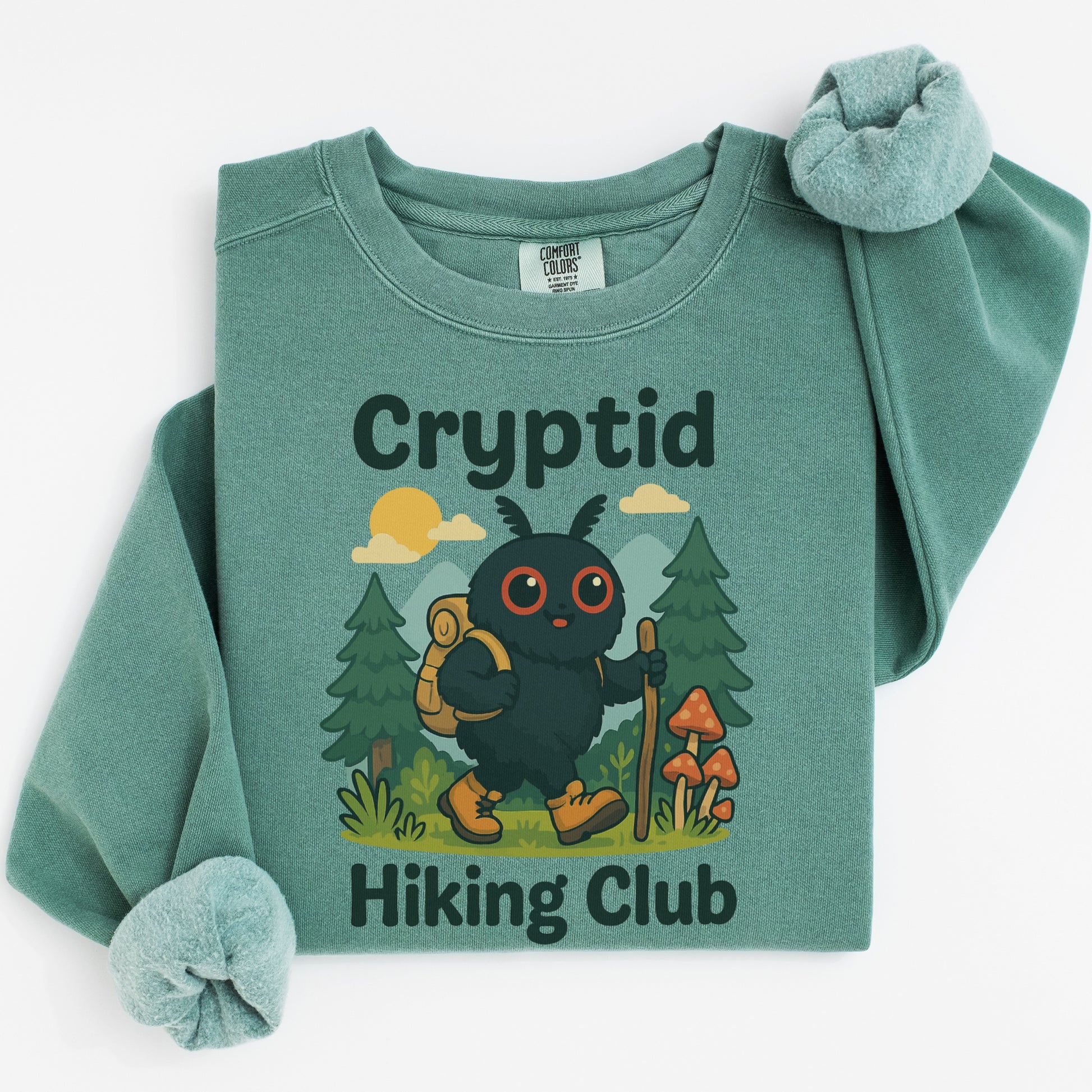 Cryptid Hiking Club Sweatshirt for Outdoor Enthusiasts product