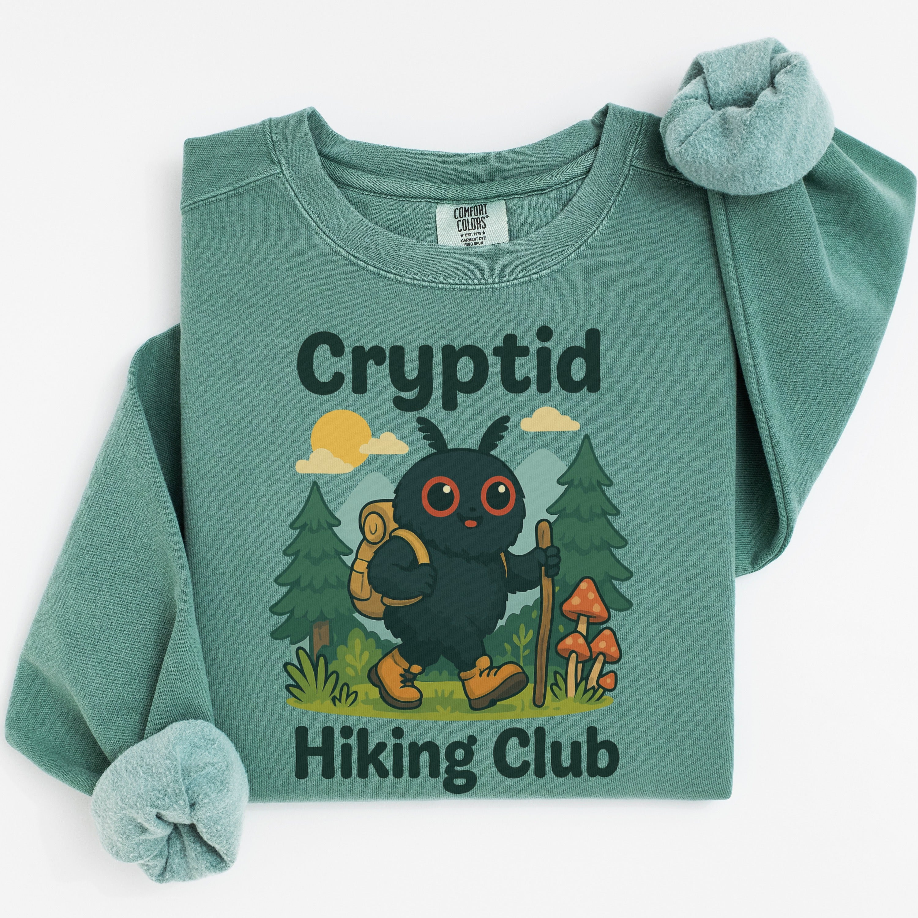 Cryptid Hiking Club Sweatshirt for Outdoor Enthusiasts product