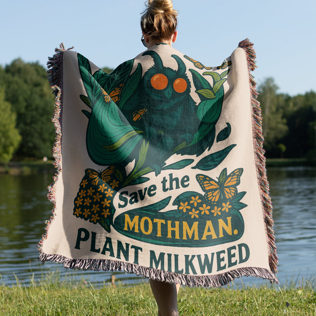 Save the Mothman Plant Milkweed Tapestry product