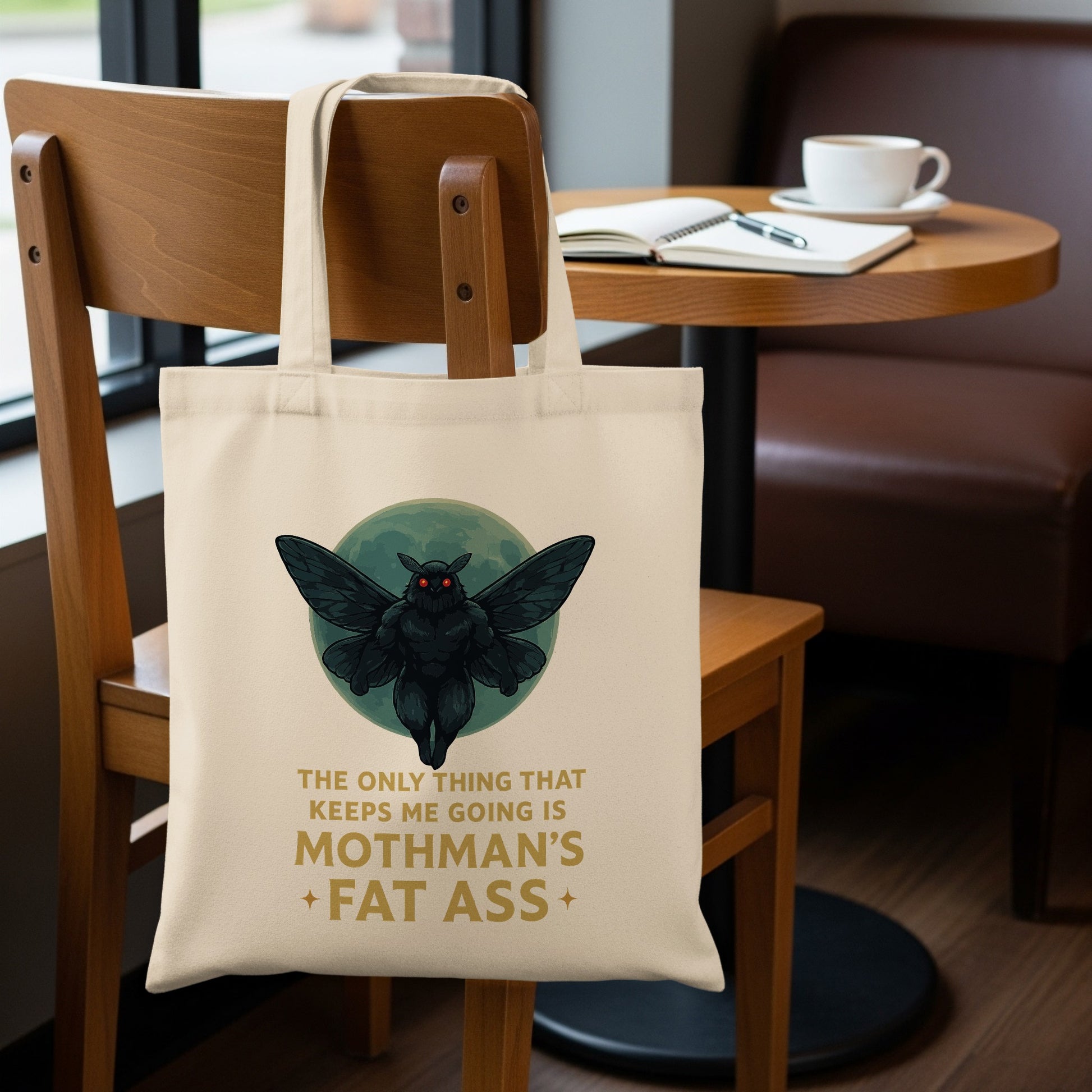 The Only Thing Keeps Me Going Is Mothman's Tote Bag product type