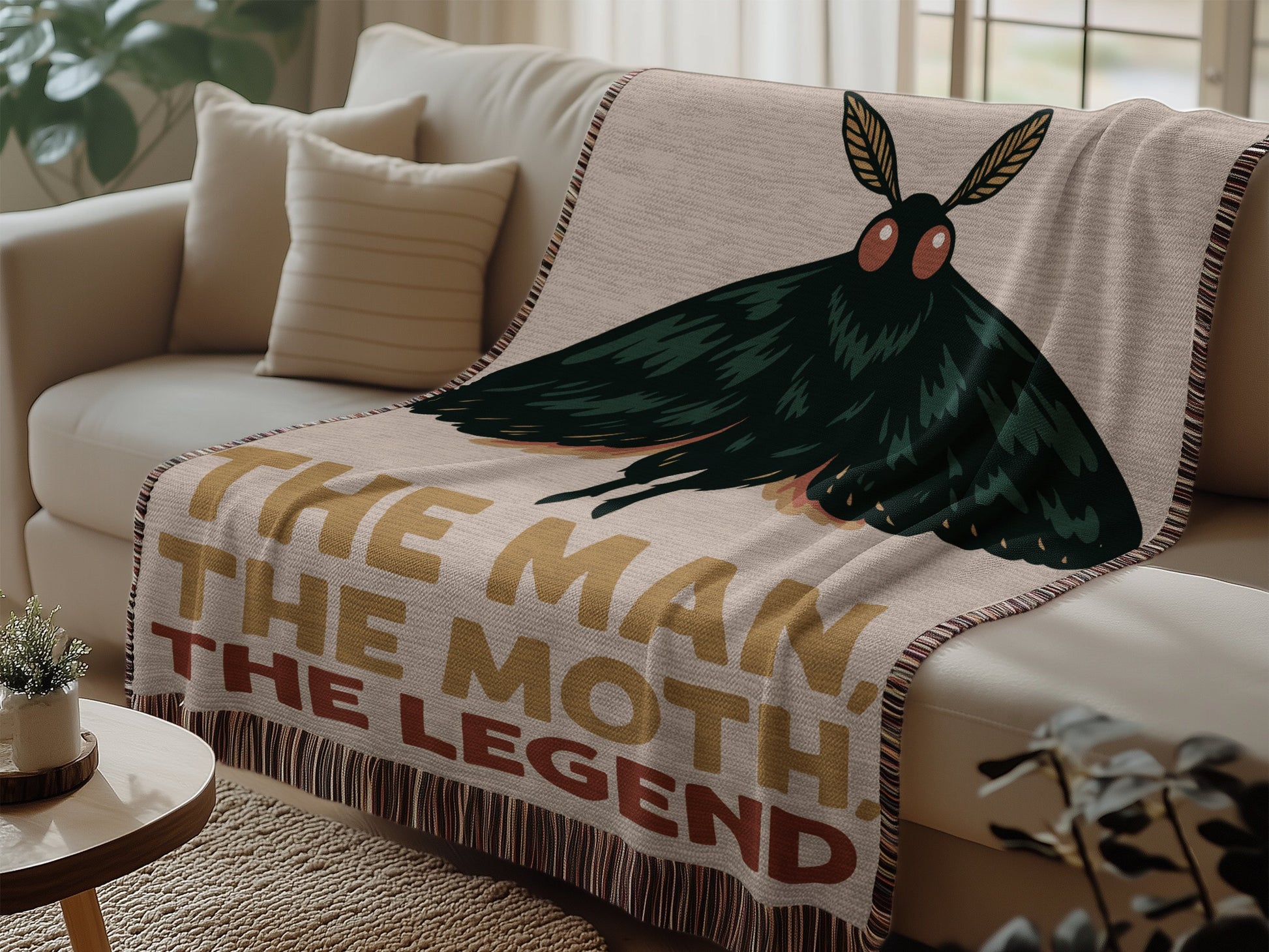 The Man The Moth The Legend unique throw blanket product type