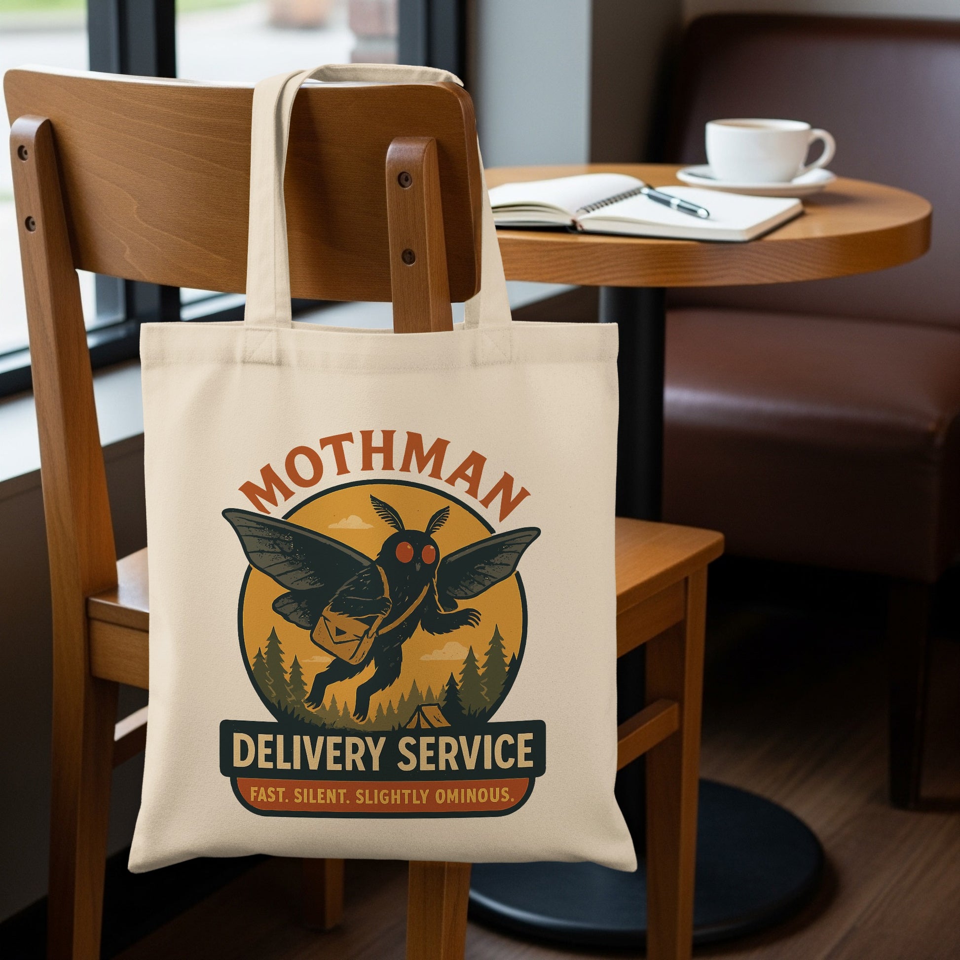 Mothman Delivery Service Fast Silent Ominous Tote Bag product type