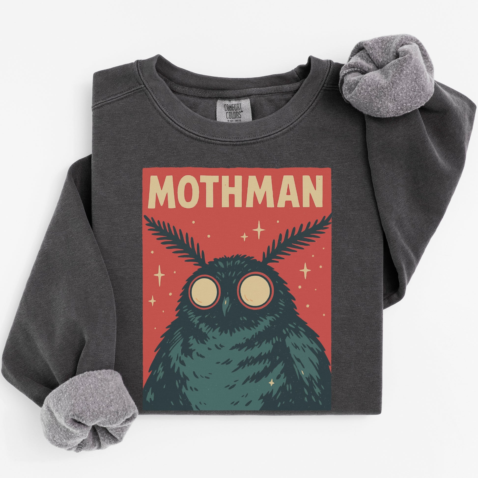 Mothman Graphic Sweatshirt with Cozy Long Sleeves product