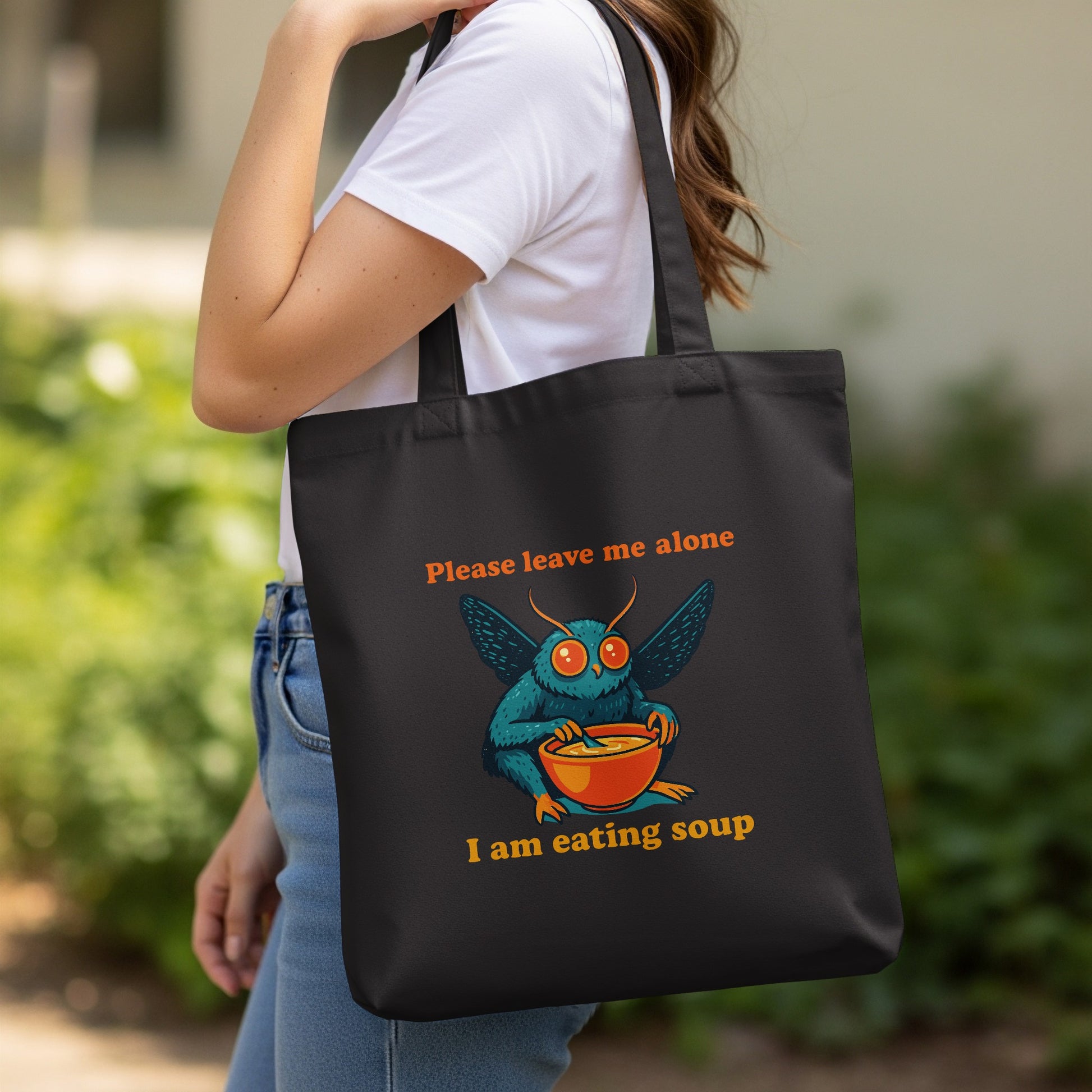 Funny Insect Eating Soup Tote Bag Reusable Shopping Product