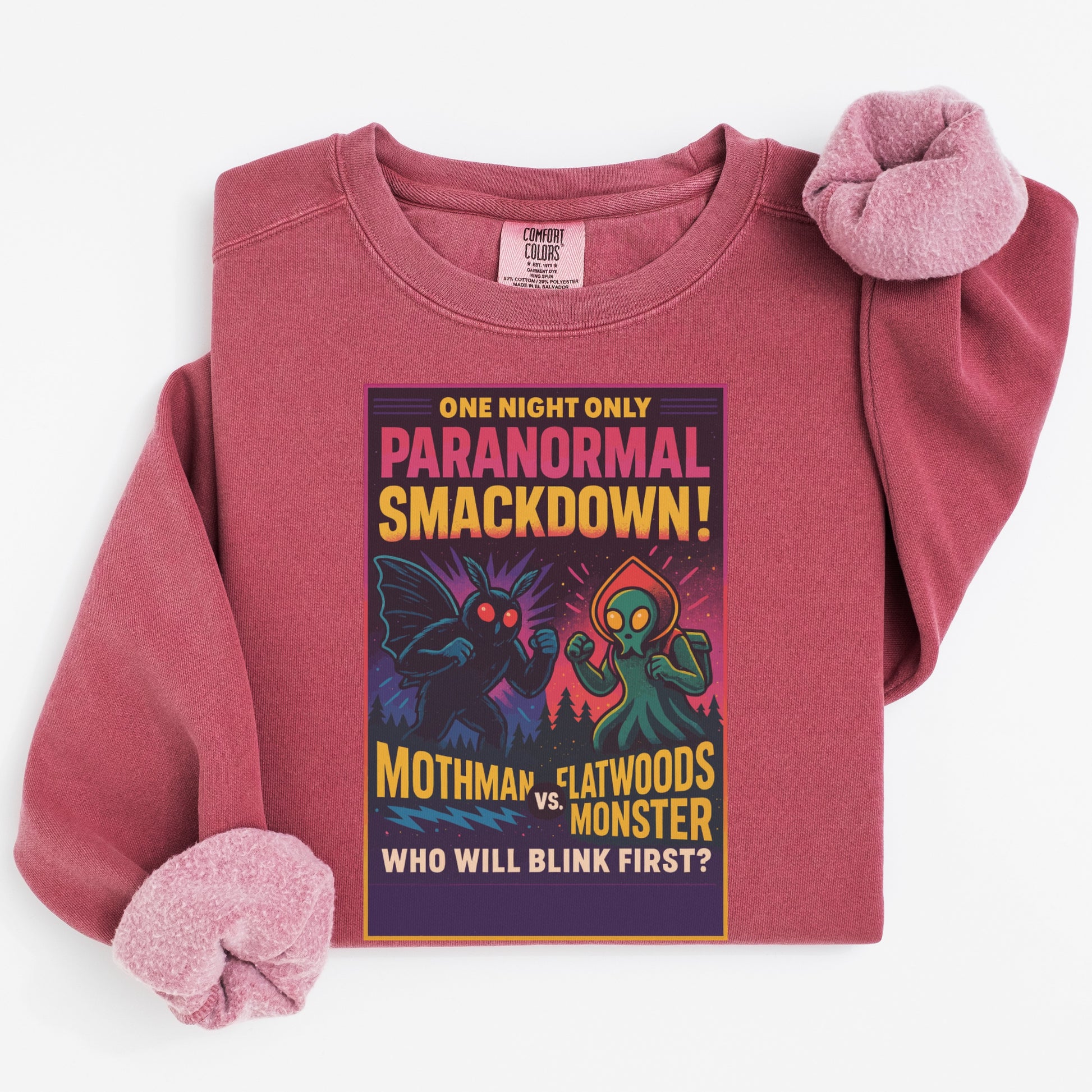Paranormal Smackdown Mothman vs Flatwoods sweatshirt