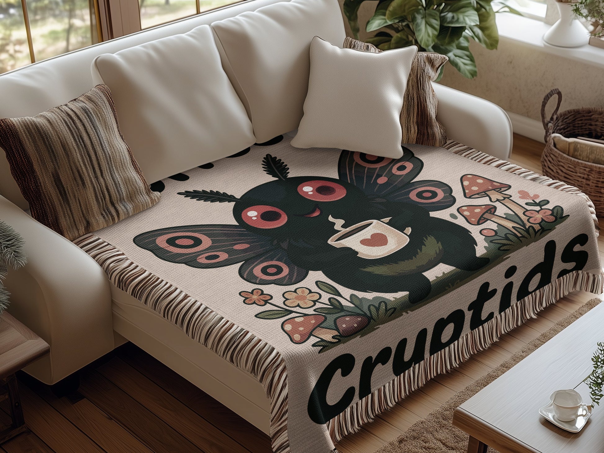 Cozy Cryptids Theme Butterfly Printed Blanket product