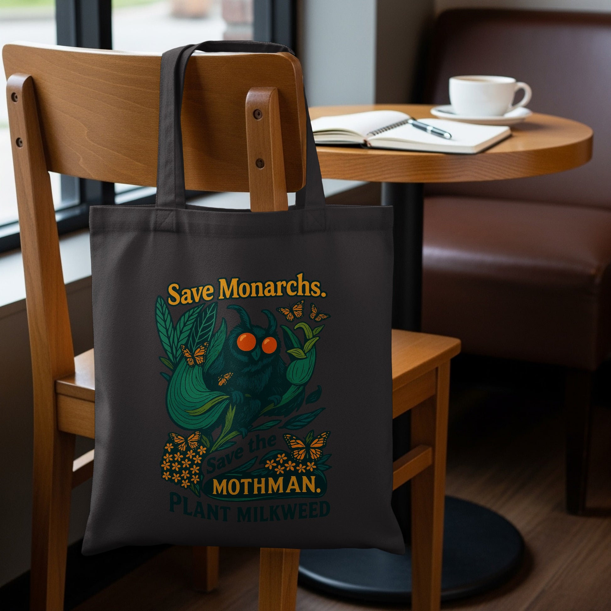 Save the Mothman Plant Milkweed Tote Bag product type