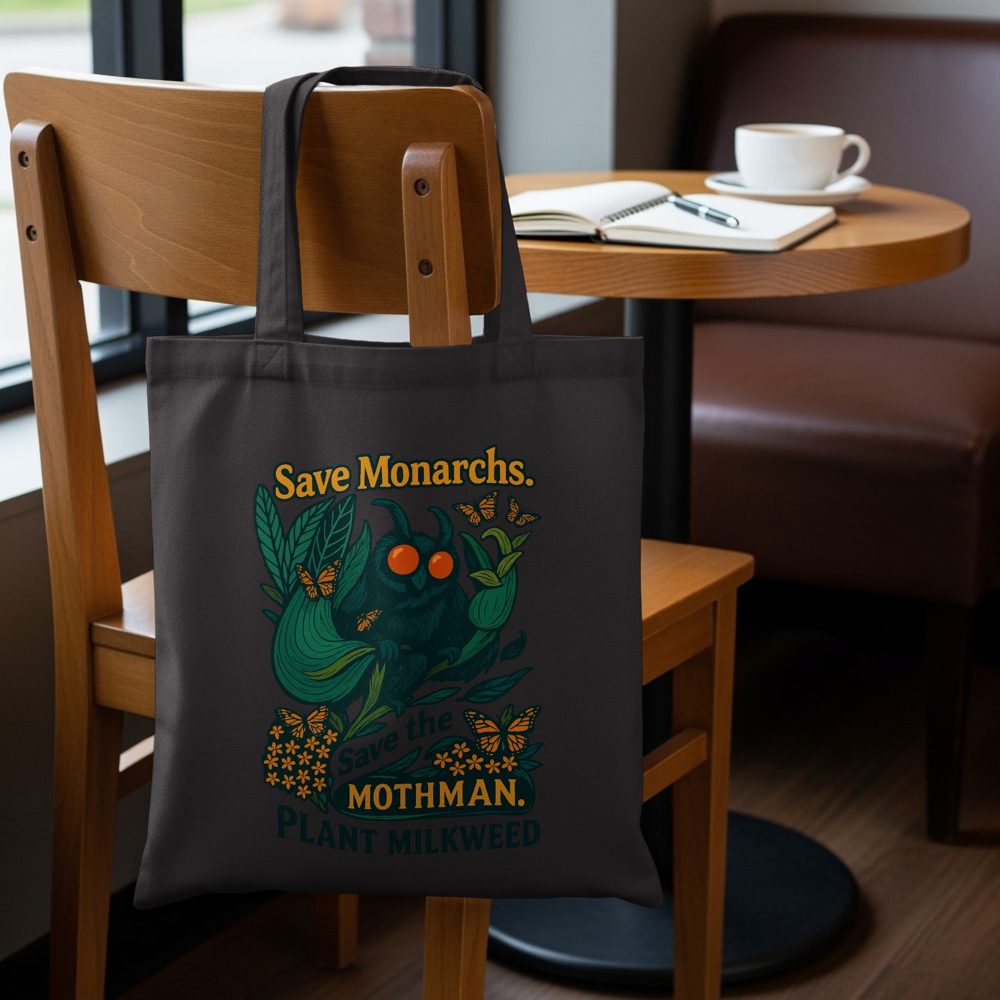 Save the Mothman Plant Milkweed Tote Bag product type