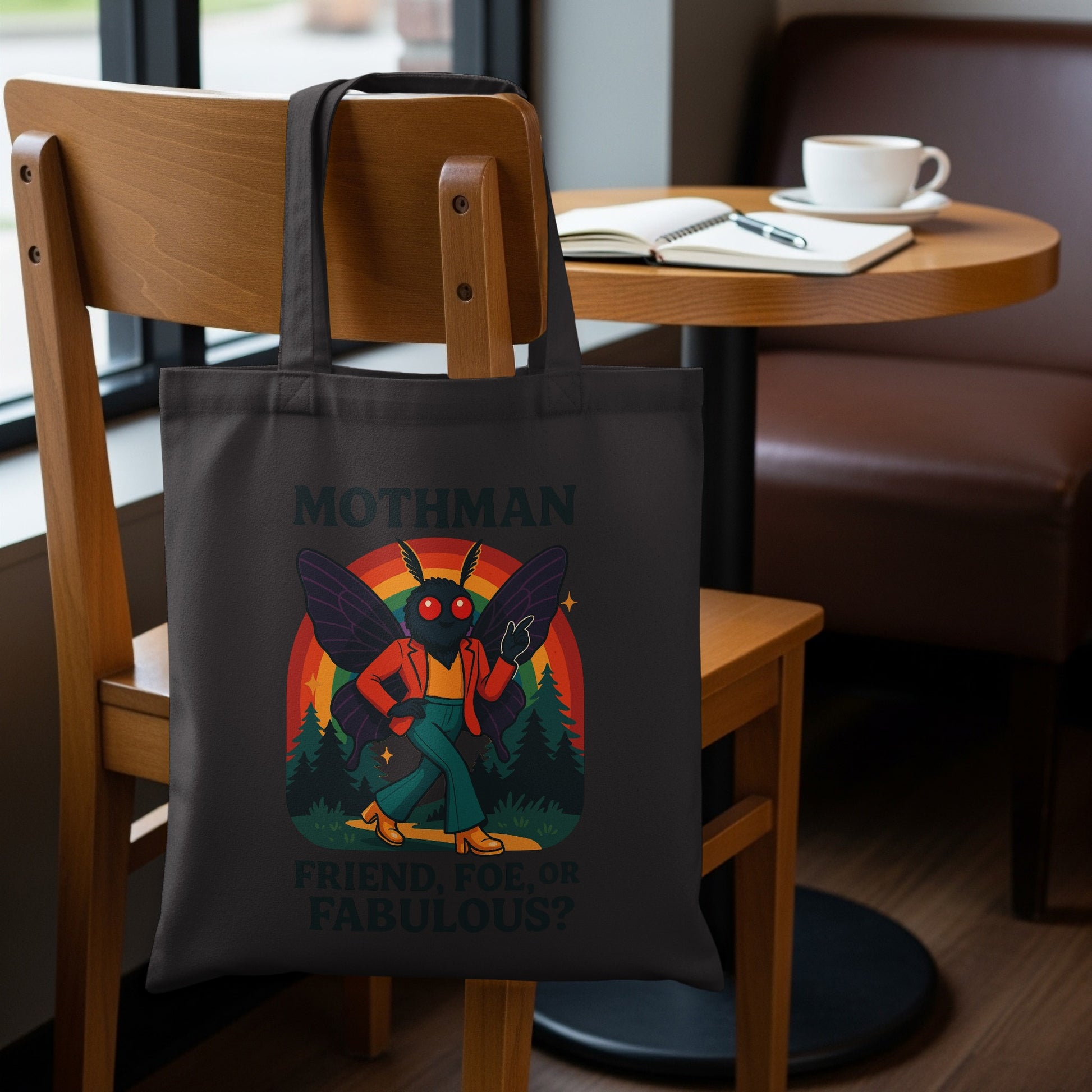 Mothman Friend Foe or Fabulous Design Tote Bag product type